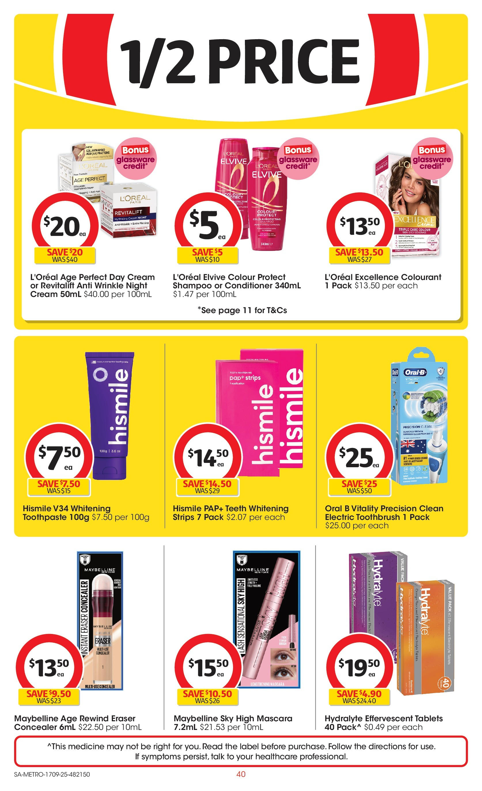 ﻿﻿Coles catalogue valid from 17/09/2025 > Online Australia | Page: 40 | Products: Shampoo, Conditioner, Night cream, Electric toothbrush