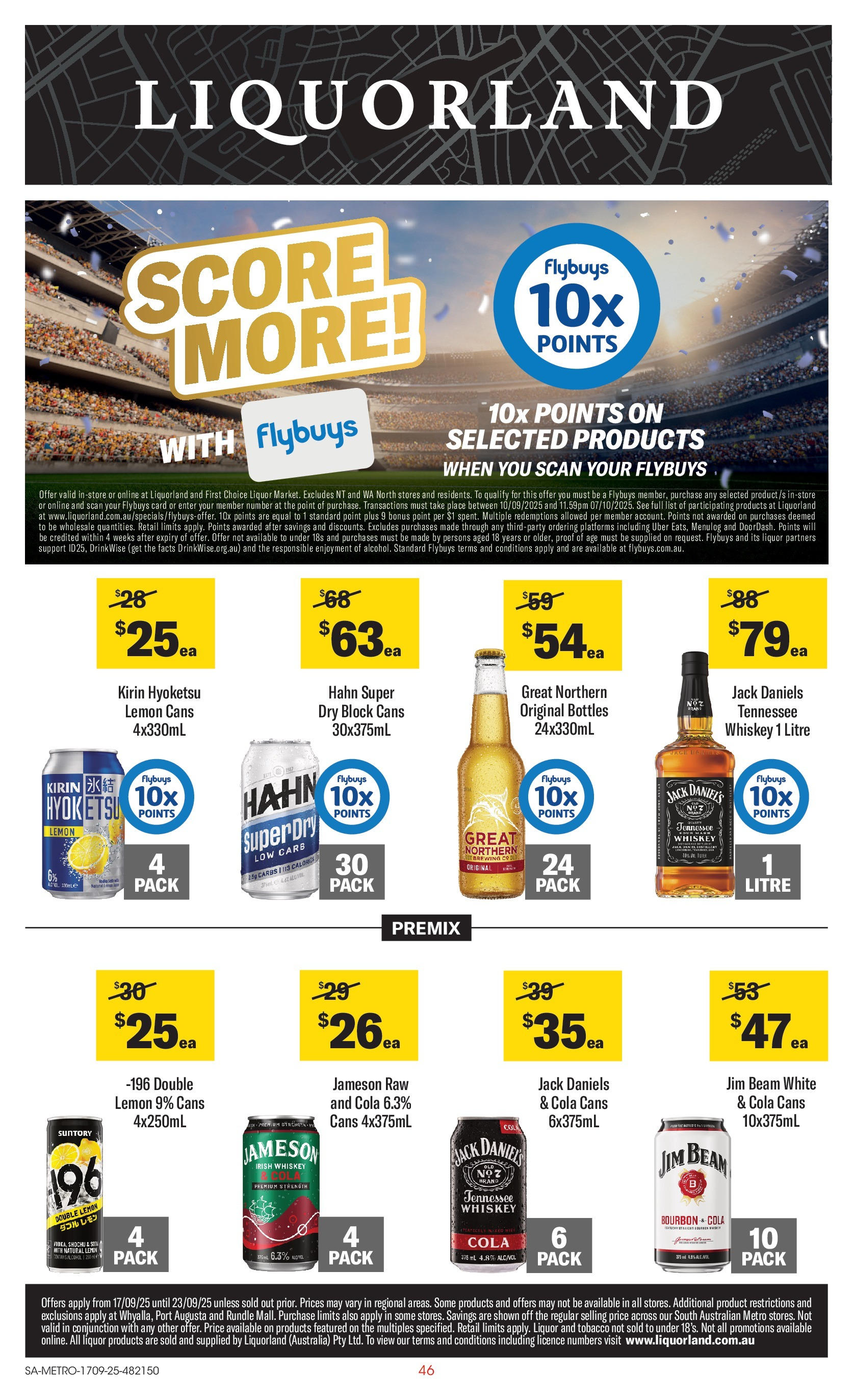 ﻿﻿Coles catalogue valid from 17/09/2025 > Online Australia | Page: 46 | Products: Bourbon, Platforms, Whiskey, Lemon