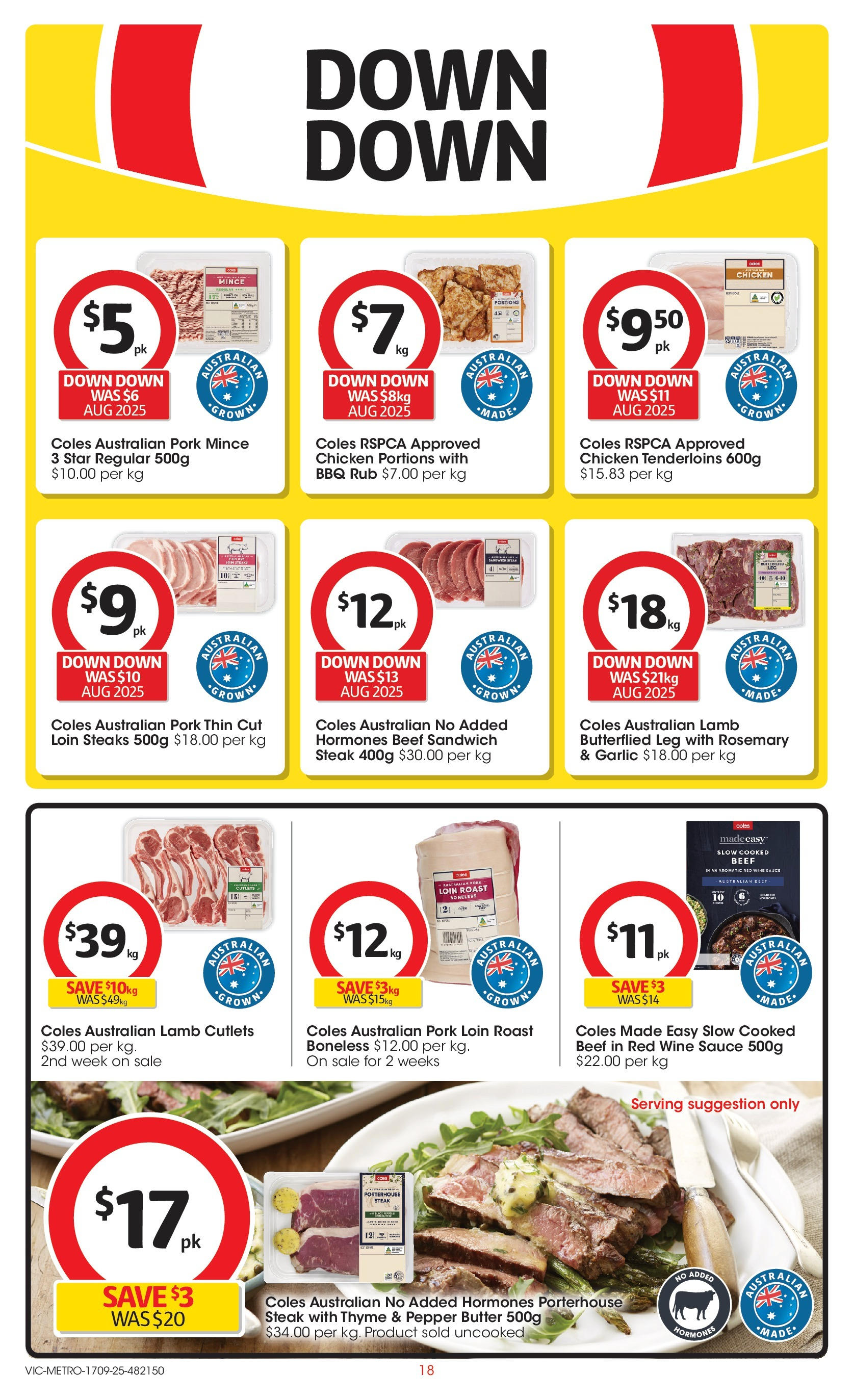 ﻿﻿Coles catalogue valid from 17/09/2025 > Online Australia | Page: 18 | Products: Butter, Steak, Sauce, Garlic