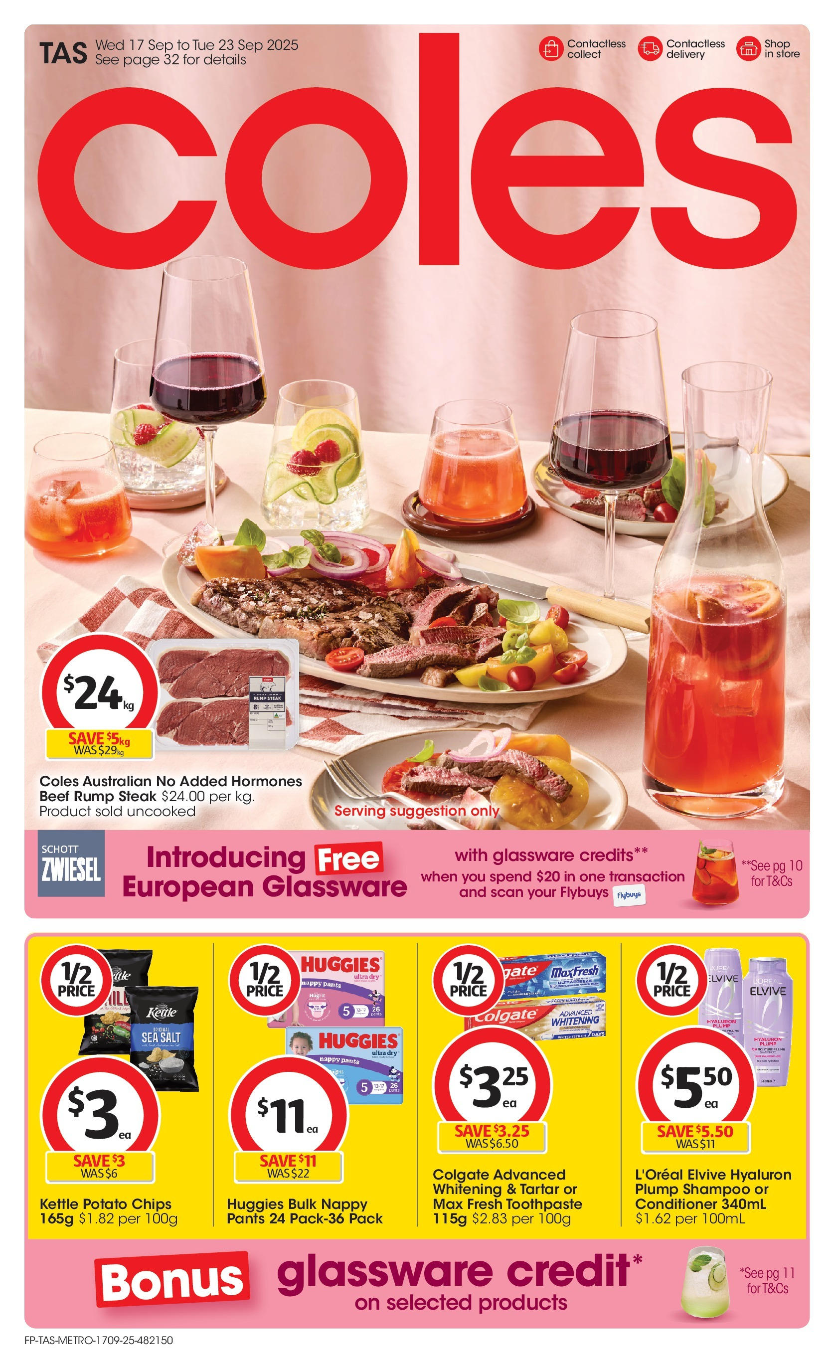 ﻿﻿Coles catalogue valid from 17/09/2025 > Online Australia | Page: 1 | Products: Conditioner, Beef, Toothpaste, Pants