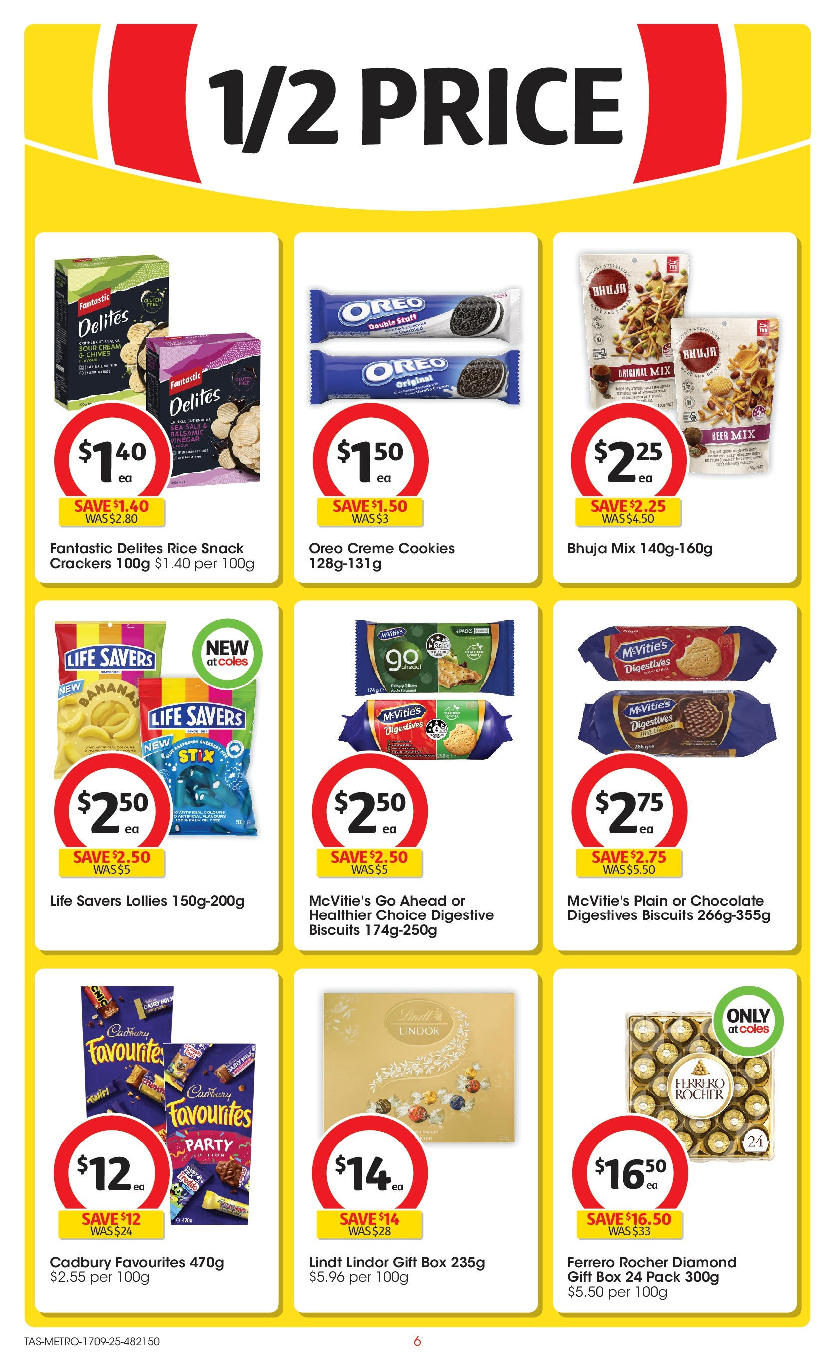 ﻿﻿Coles catalogue valid from 17/09/2025 > Online Australia | Page: 6 | Products: Dairy, Rice, Cream, Biscuits