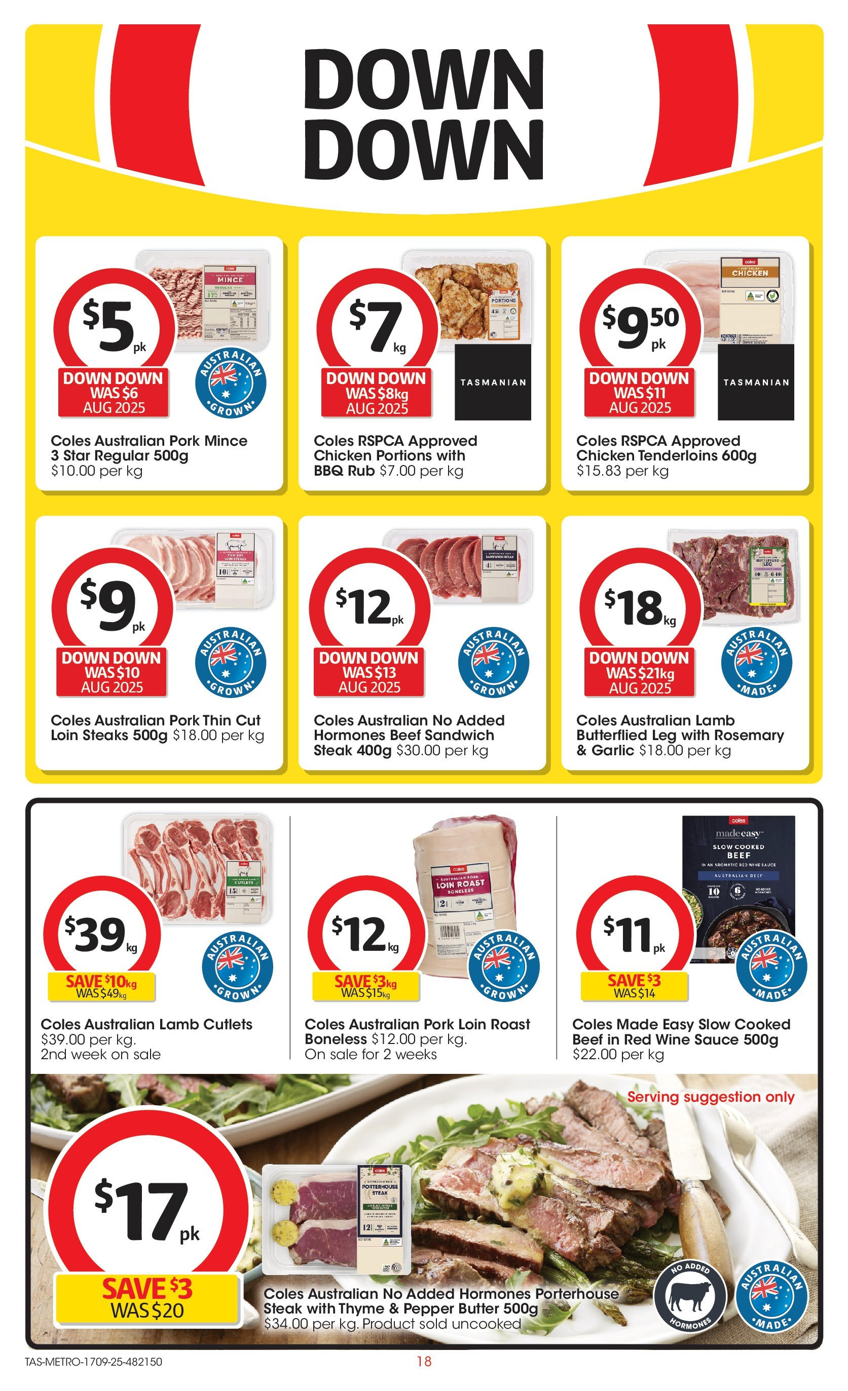 ﻿﻿Coles catalogue valid from 17/09/2025 > Online Australia | Page: 18 | Products: Chicken, Pork, Steak, Pepper
