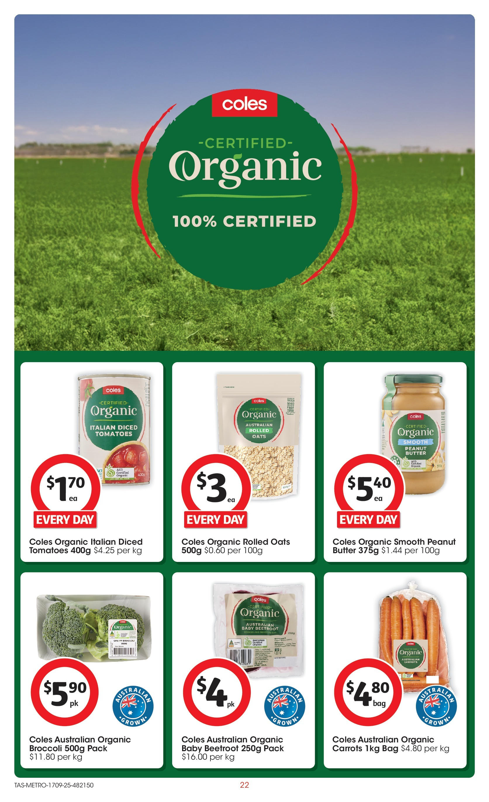 ﻿﻿Coles catalogue valid from 17/09/2025 > Online Australia | Page: 22 | Products: Tomatoes, Oats, Carrots, Beetroot