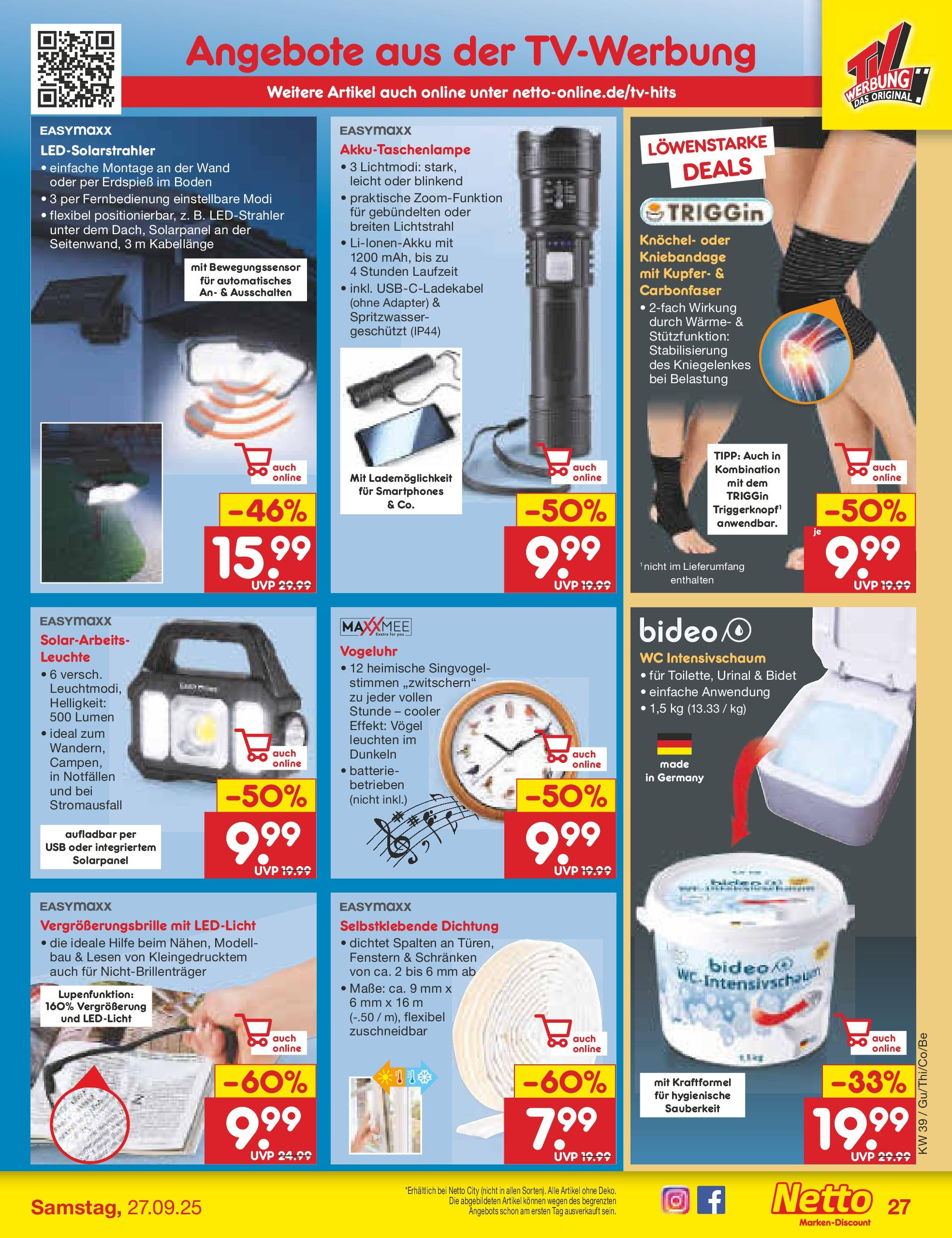 Netto Marken-Discount prospekt Bitterfeld-Wolfen	 (ab 21.09.2025) » Angebote | Seite: 27 | Produkte: Adapter, USB, Batterie, Smartphones
