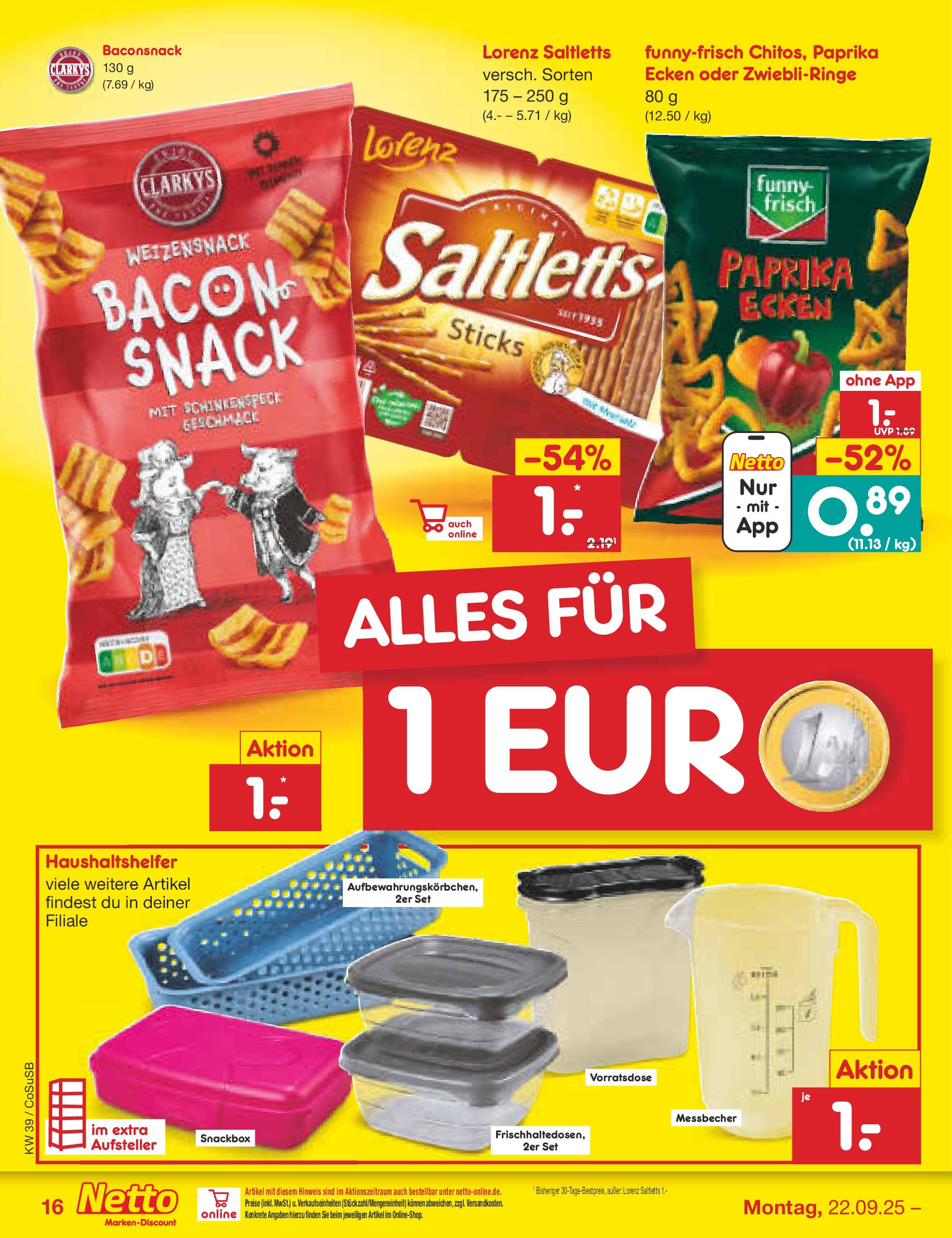 Netto Marken-Discount prospekt Bitterfeld-Wolfen	 (ab 21.09.2025) » Angebote | Seite: 16 | Produkte: Funny frisch, Paprika