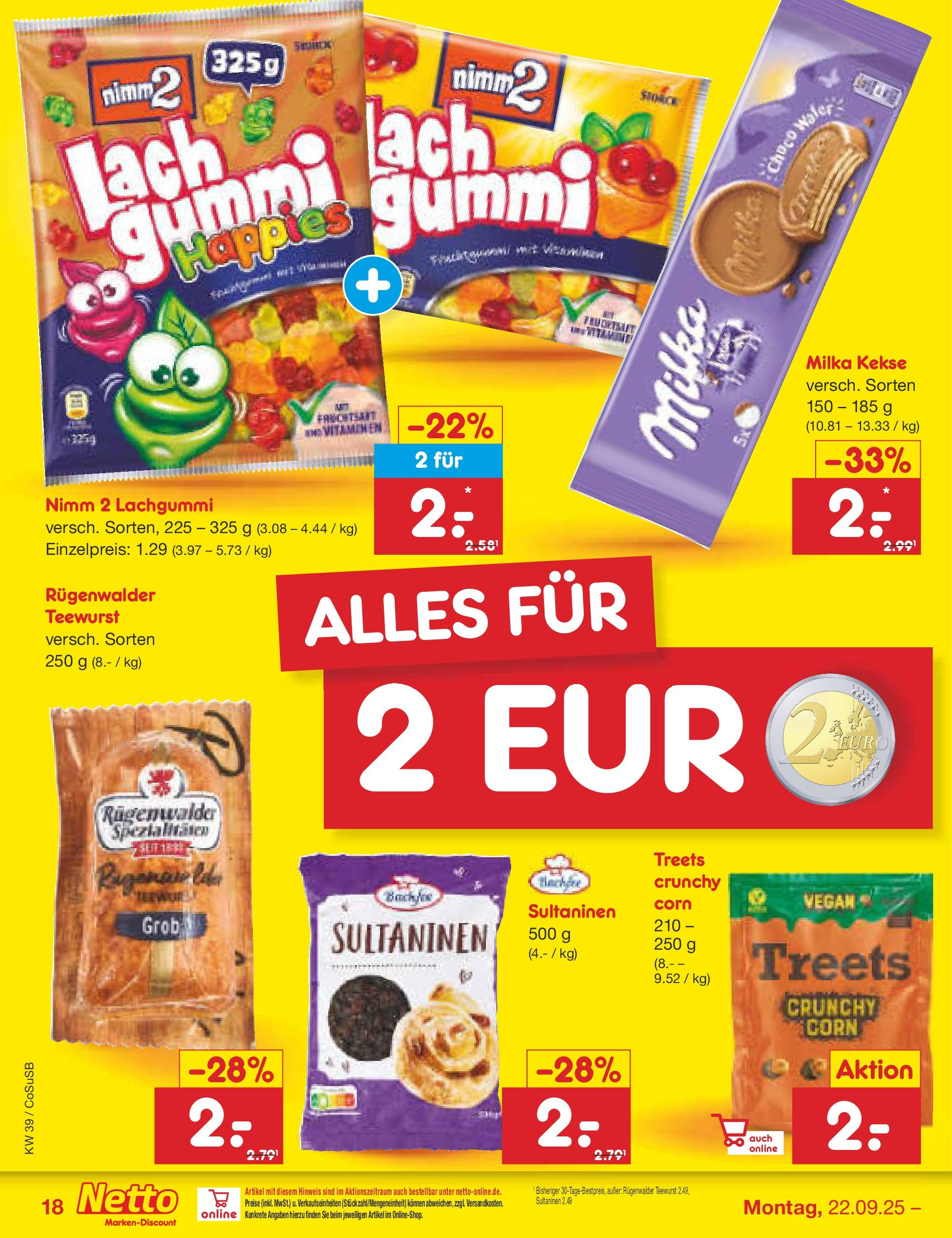 Netto Marken-Discount prospekt Bitterfeld-Wolfen	 (ab 21.09.2025) » Angebote | Seite: 18 | Produkte: Milka, Kekse