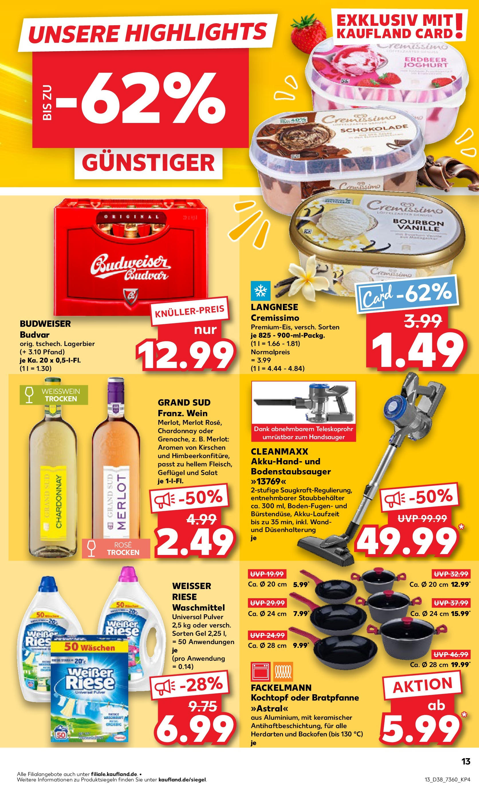 Prospekt Kaufland ab 18.09.2025 » Angebote Online zum Blättern | Seite: 13 | Produkte: Weißwein trocken, Merlot, Bourbon, Salat