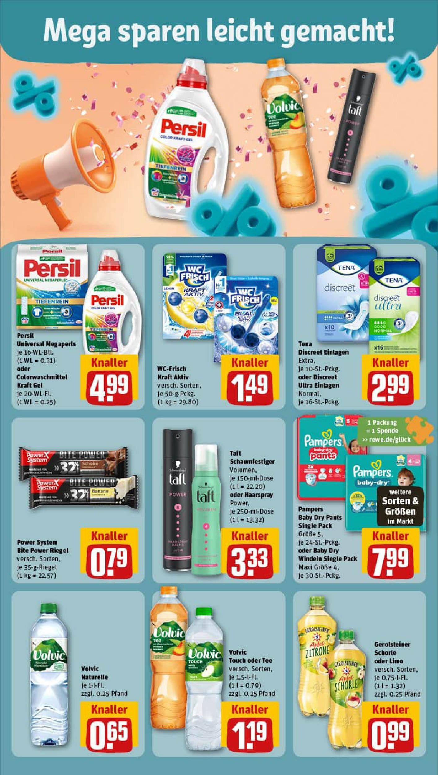 REWE Prospekt ab 21.09.2025 zum Blättern » Angebote | Seite: 8 | Produkte: Energy, Volvic touch, Haarspray, Volvic