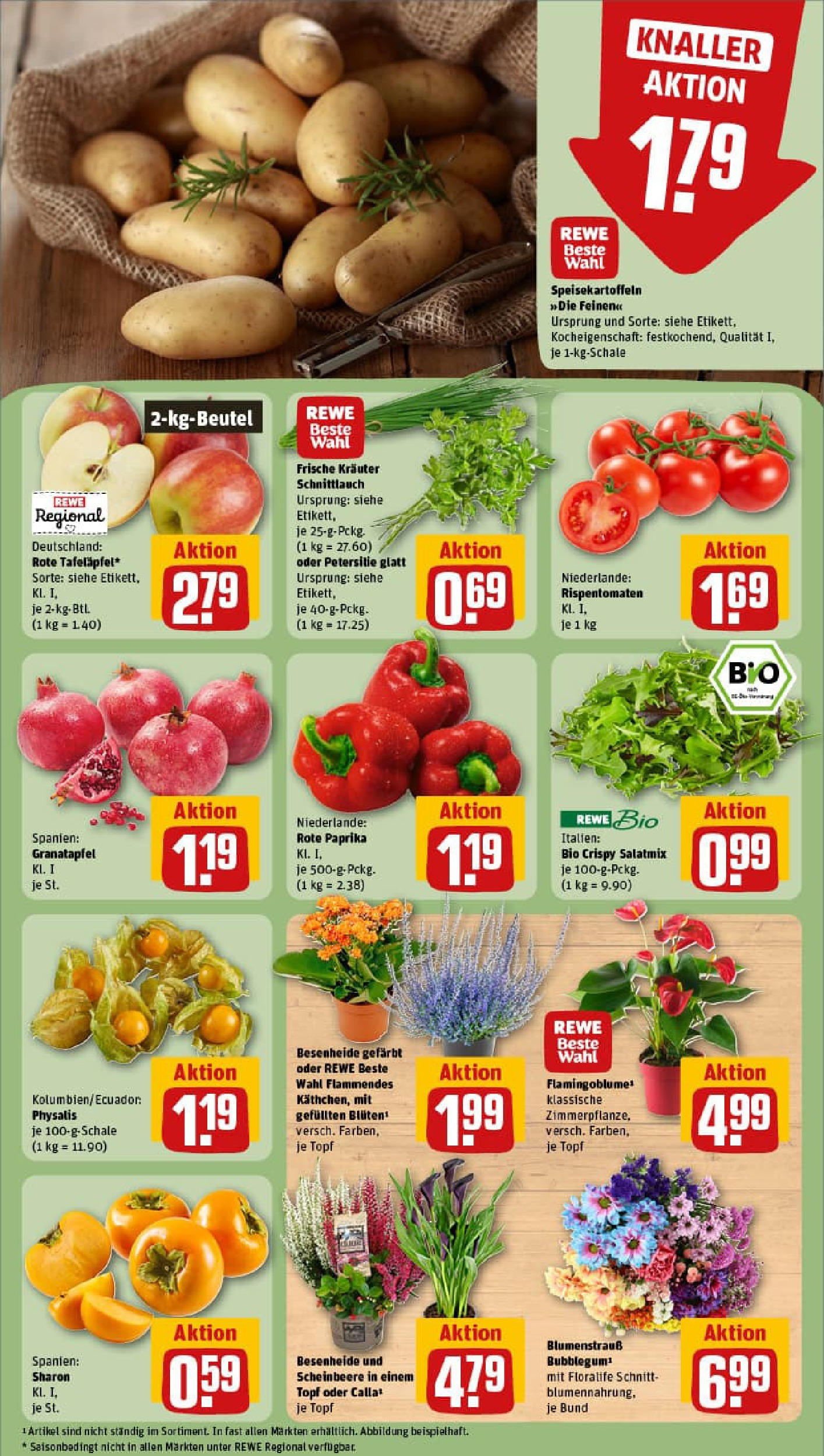 REWE Prospekt ab 21.09.2025 zum Blättern » Angebote | Seite: 11 | Produkte: Granatapfel, Paprika, Petersilie