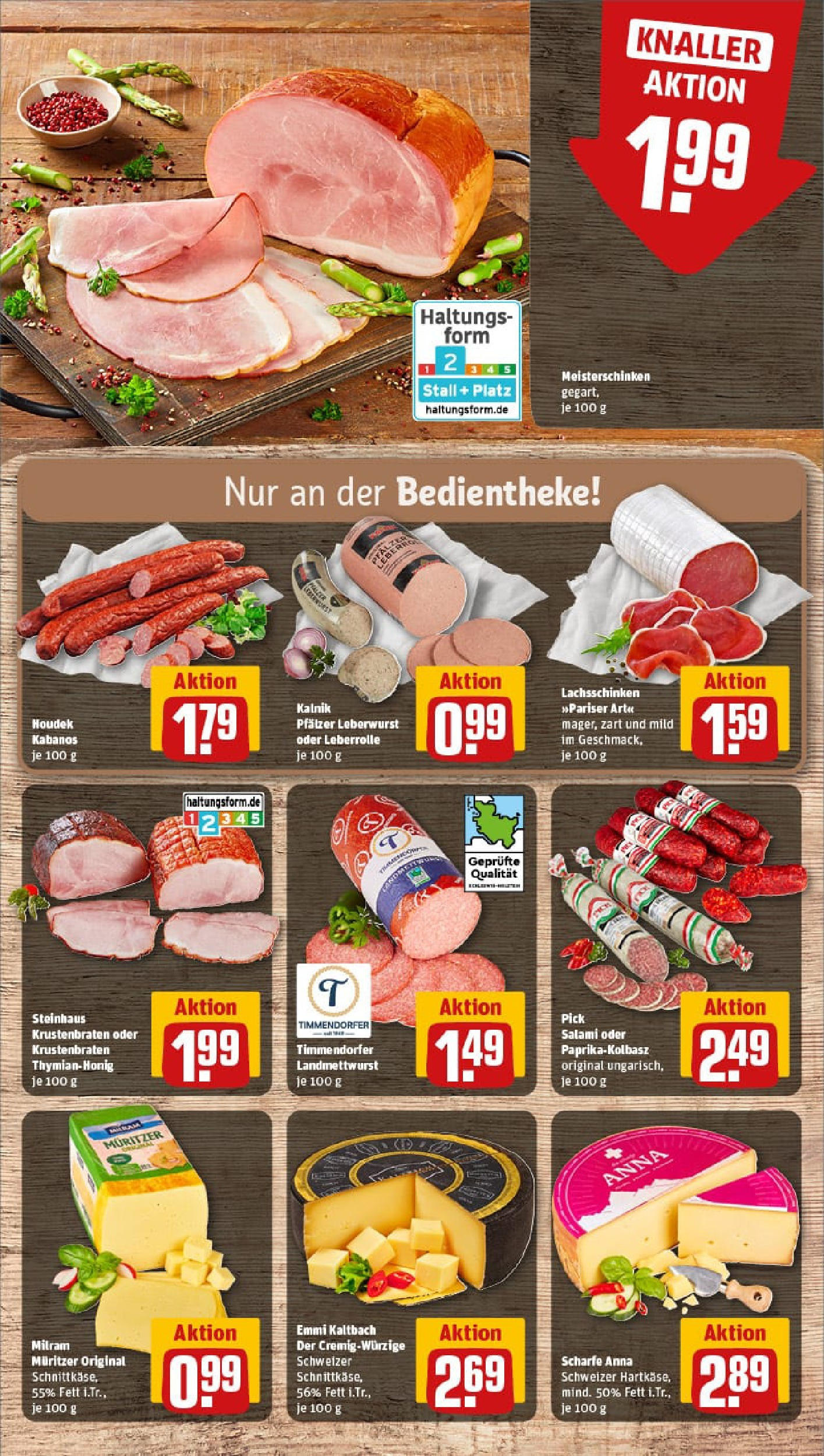 REWE Prospekt ab 21.09.2025 zum Blättern » Angebote | Seite: 13 | Produkte: Krustenbraten, Salami
