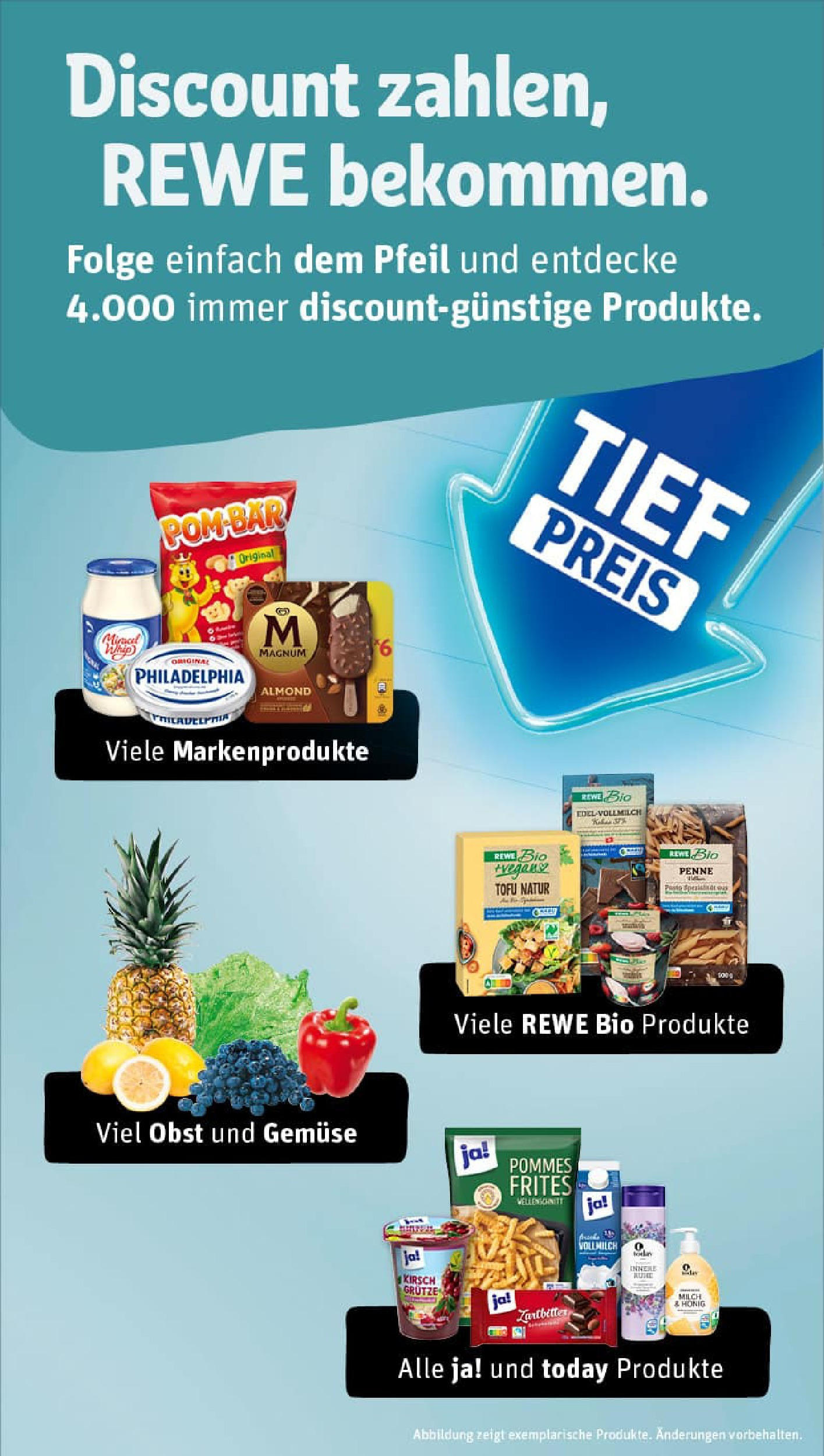 REWE Prospekt ab 21.09.2025 zum Blättern » Angebote | Seite: 22 | Produkte: Milch, Miracel whip, POM-BÄR, Pasta