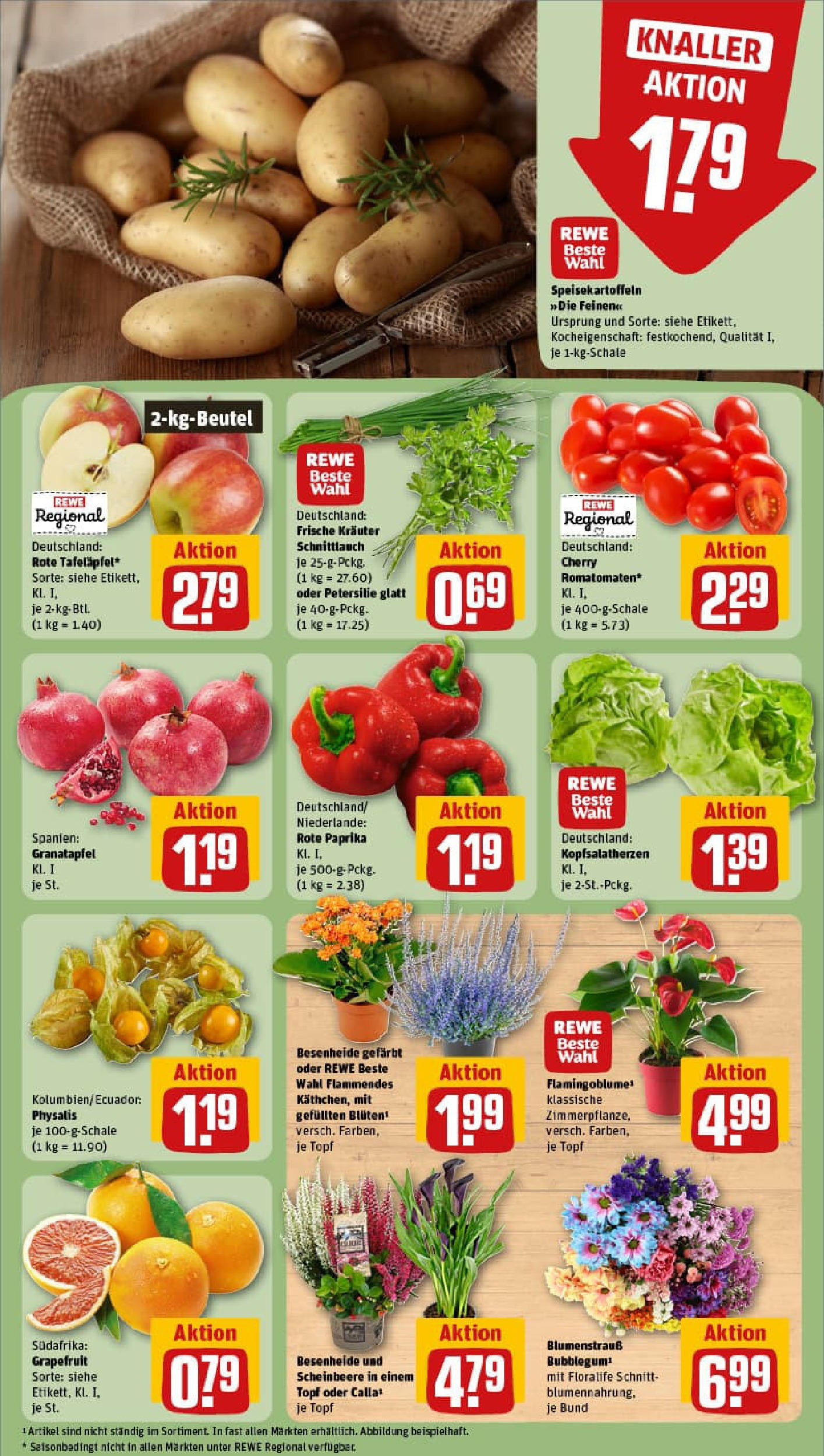 REWE Prospekt ab 21.09.2025 zum Blättern » Angebote | Seite: 11 | Produkte: Granatapfel, Grapefruit, Paprika, Petersilie