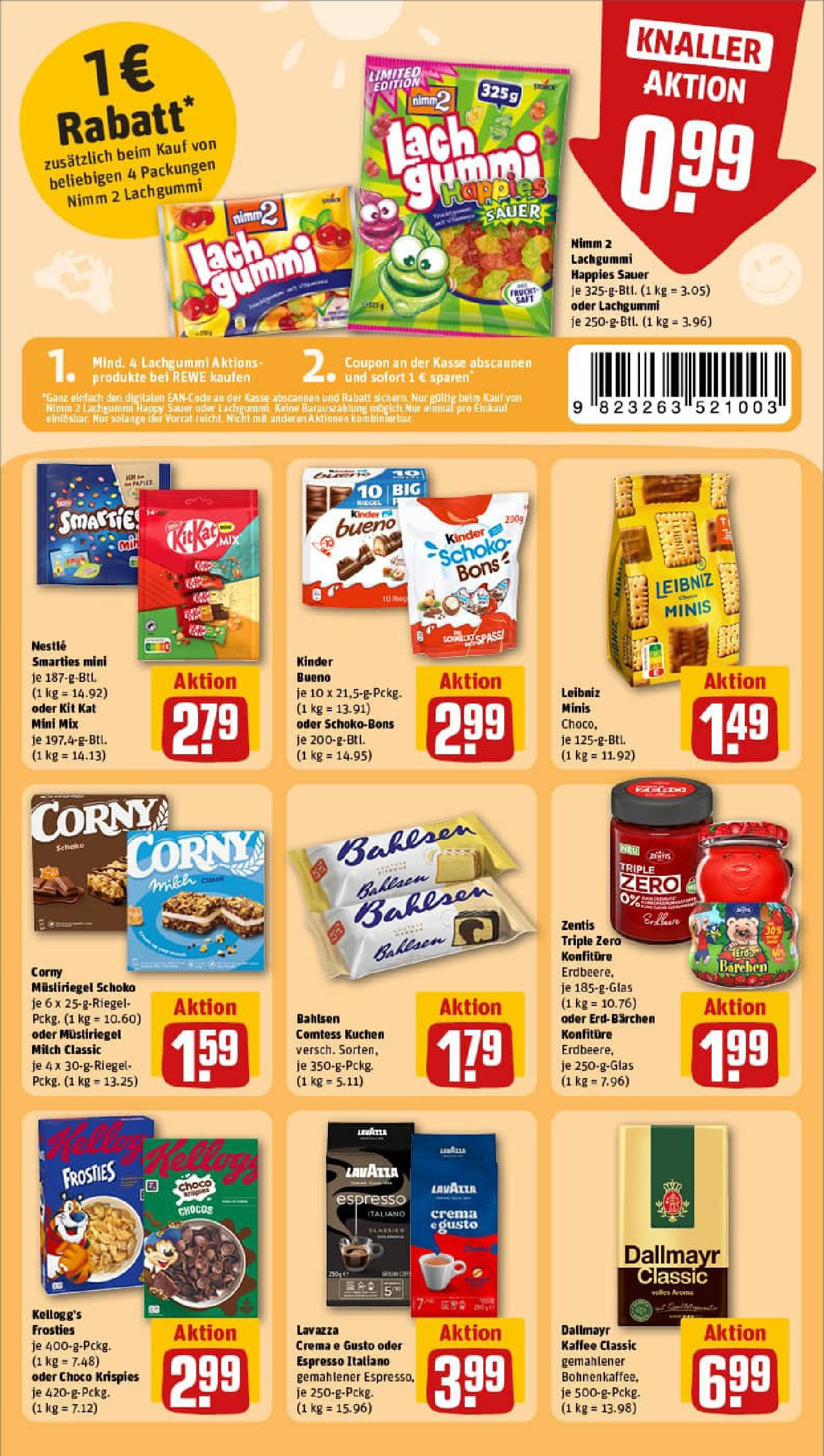 REWE Prospekt ab 21.09.2025 zum Blättern » Angebote | Seite: 25 | Produkte: Lavazza, Milch, Kinder bueno, Kuchen