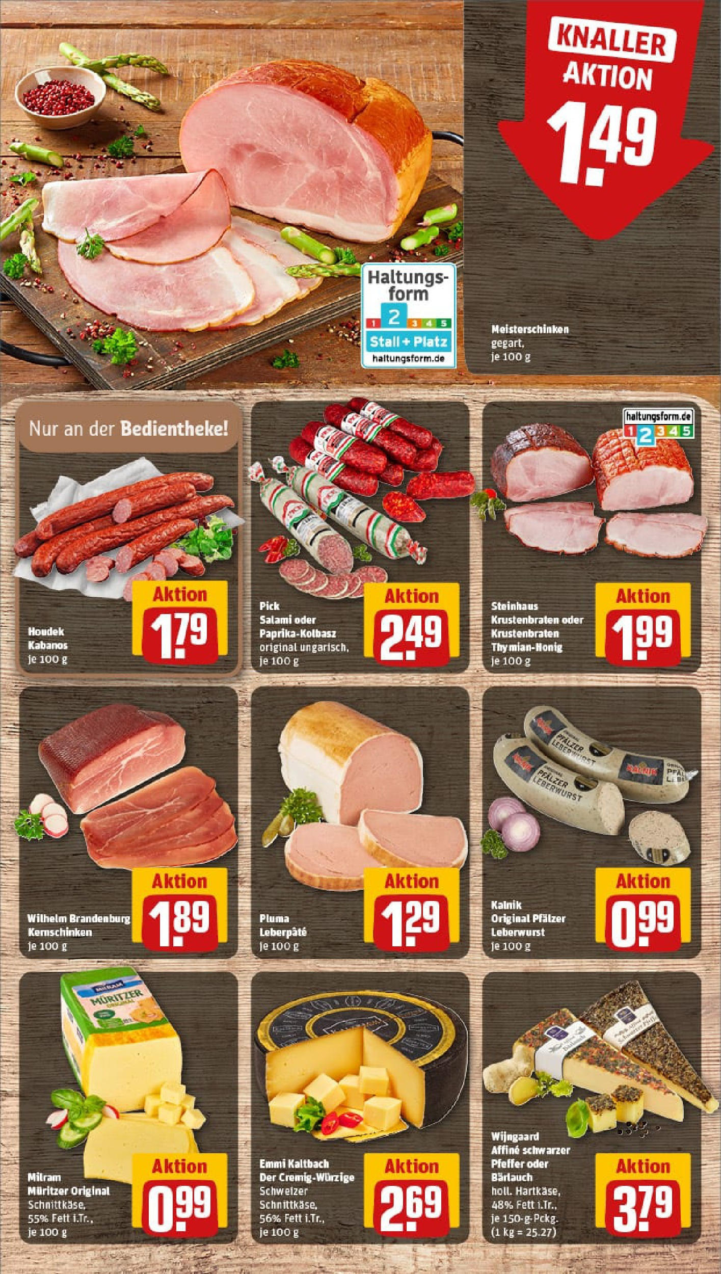 REWE Prospekt ab 21.09.2025 zum Blättern » Angebote | Seite: 13 | Produkte: Krustenbraten, Milram, Pfeffer, Salami