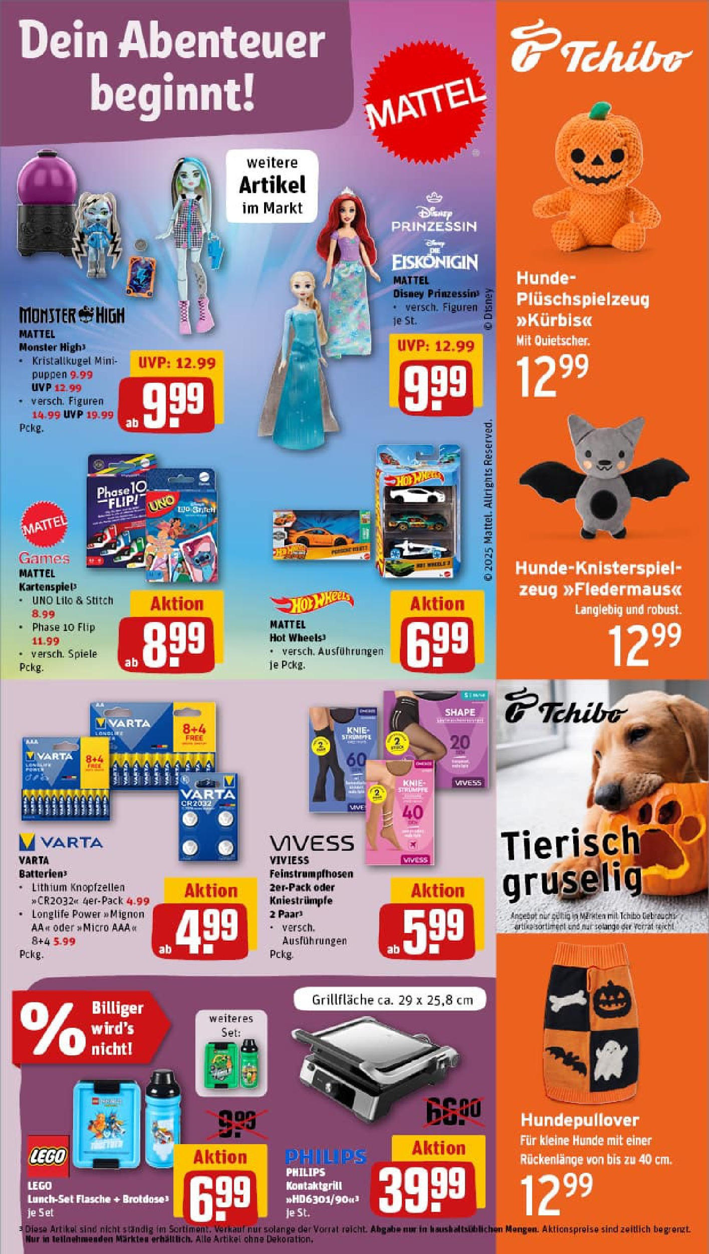 REWE Prospekt ab 21.09.2025 zum Blättern » Angebote | Seite: 27 | Produkte: Philips, Grill, Kniestrümpfe, Monster