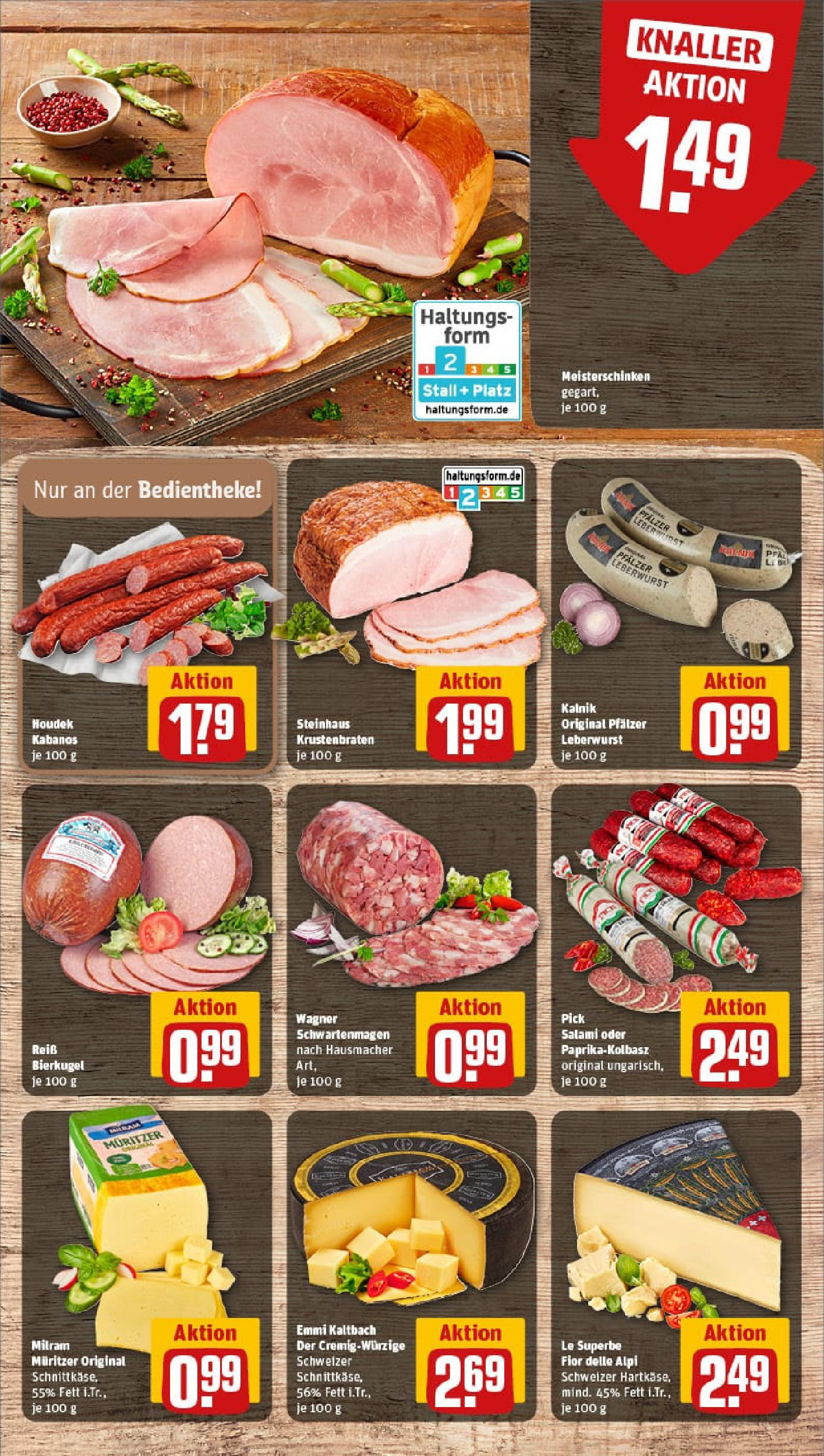 REWE Prospekt ab 21.09.2025 zum Blättern » Angebote | Seite: 13 | Produkte: Krustenbraten, Salami