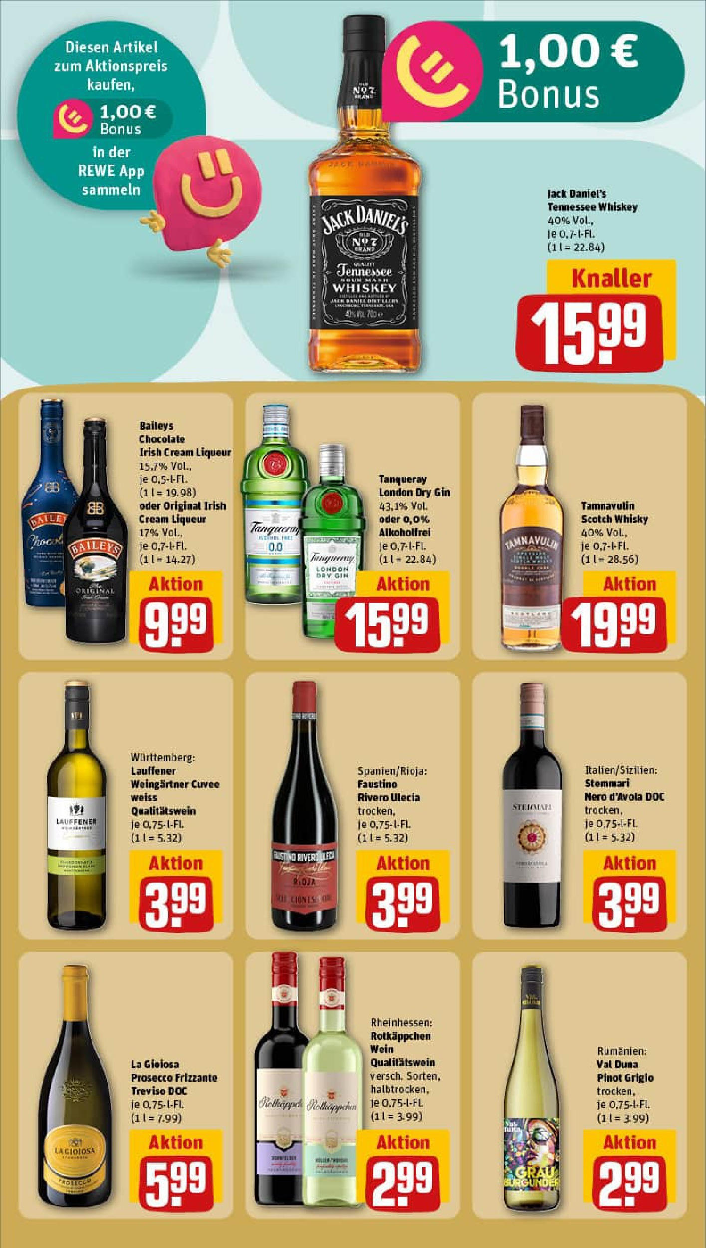 REWE Prospekt ab 21.09.2025 zum Blättern » Angebote | Seite: 17 | Produkte: Whisky, Baileys, Rotkäppchen, Whiskey
