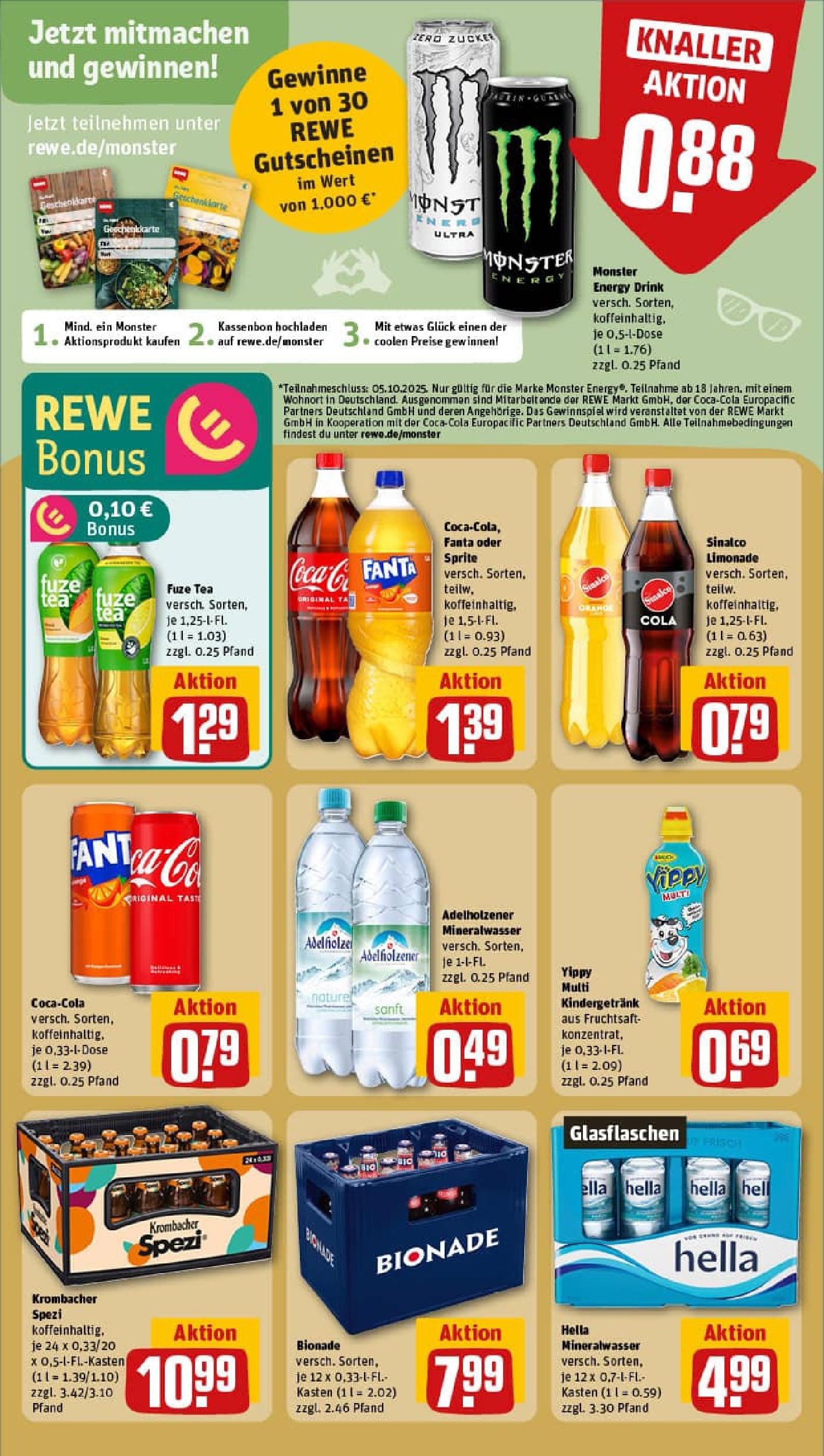 REWE Prospekt ab 21.09.2025 zum Blättern » Angebote | Seite: 22 | Produkte: Sinalco, Cola, Hella, Krombacher