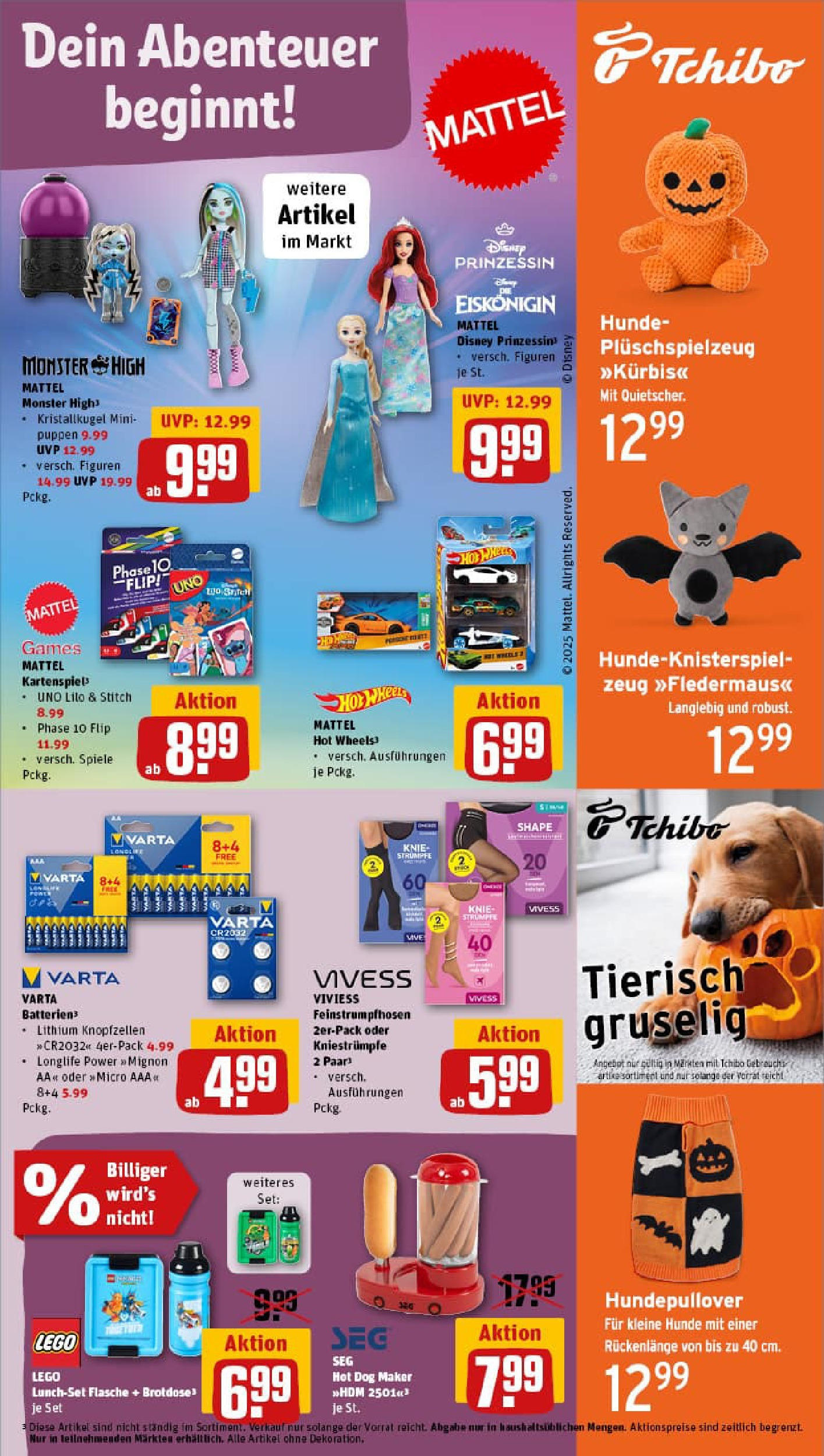 REWE Prospekt ab 21.09.2025 zum Blättern » Angebote | Seite: 27 | Produkte: Strümpfe, Kniestrümpfe, Batterien, Monster