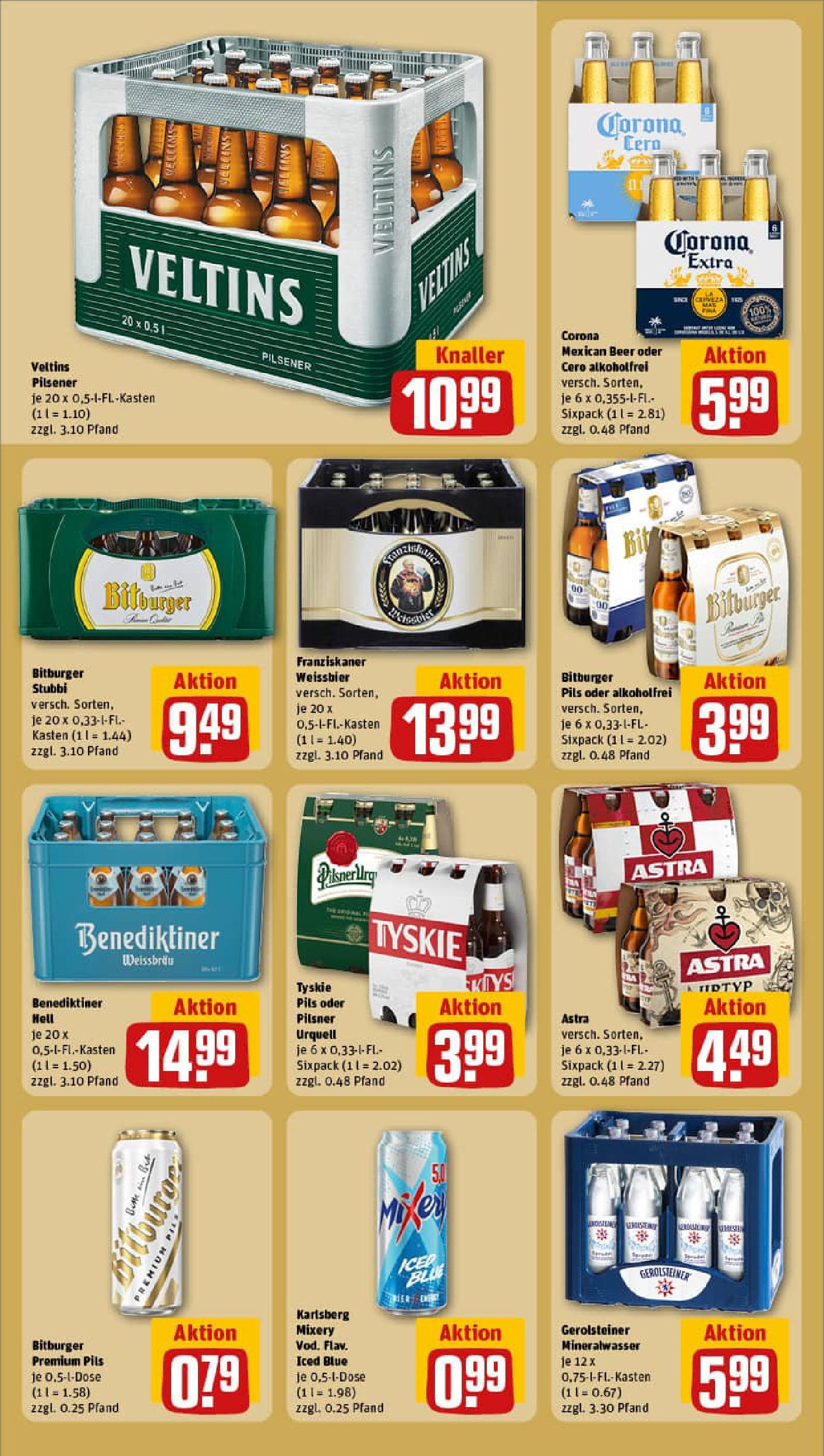 REWE Prospekt ab 21.09.2025 zum Blättern » Angebote | Seite: 21 | Produkte: Mixer, Weißbier, Astra, Veltins