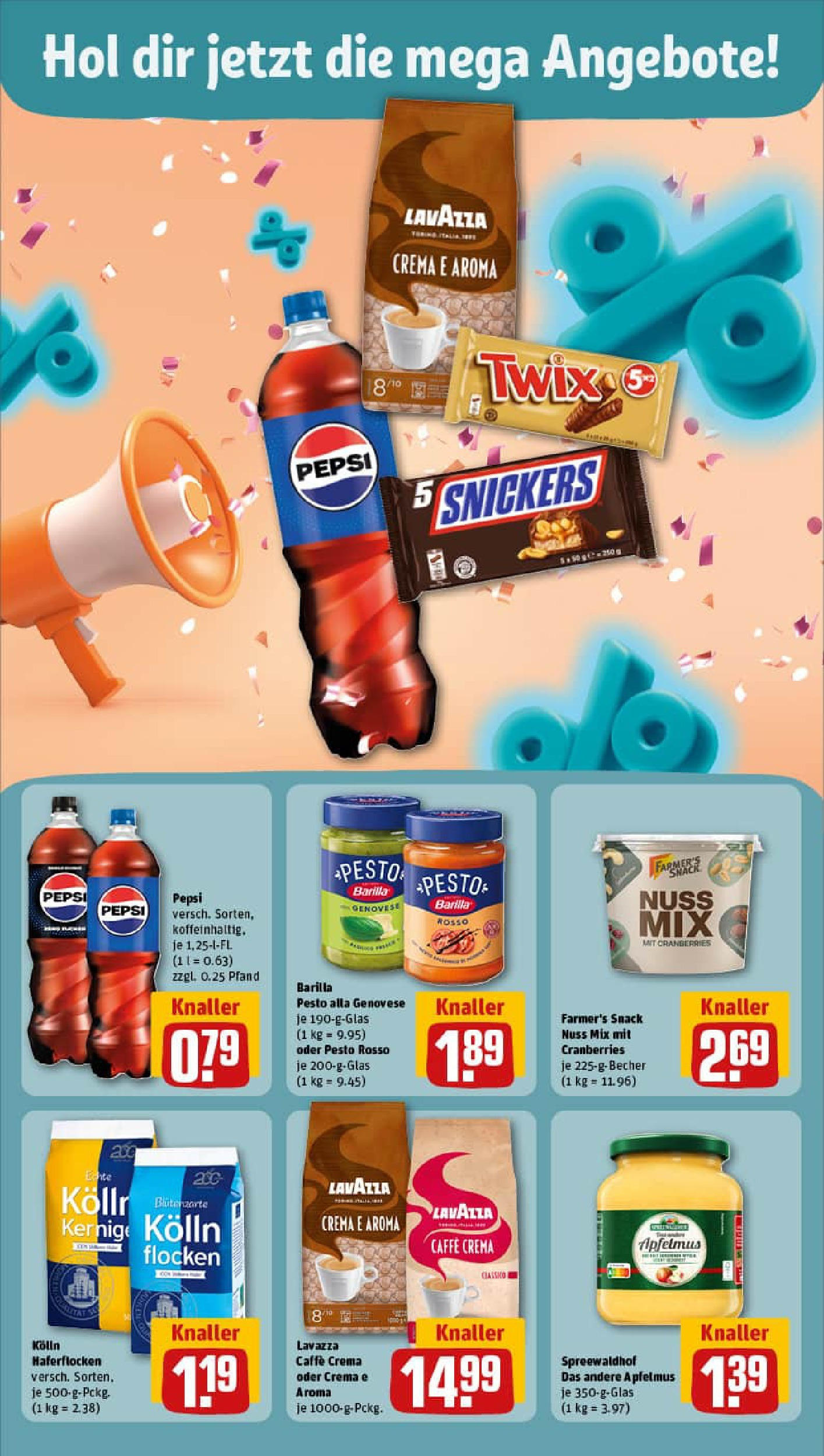 REWE Prospekt ab 21.09.2025 zum Blättern » Angebote | Seite: 6 | Produkte: Lavazza, Kolln haferflocken, Apple, Flocken