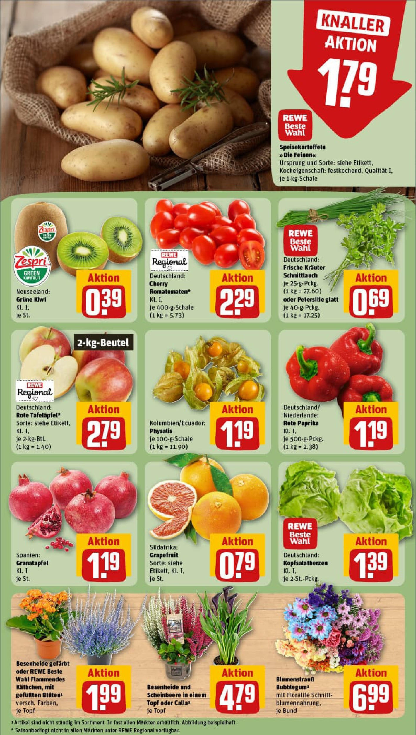 REWE Prospekt ab 21.09.2025 zum Blättern » Angebote | Seite: 11 | Produkte: Granatapfel, Grapefruit, Petersilie, Kiwi