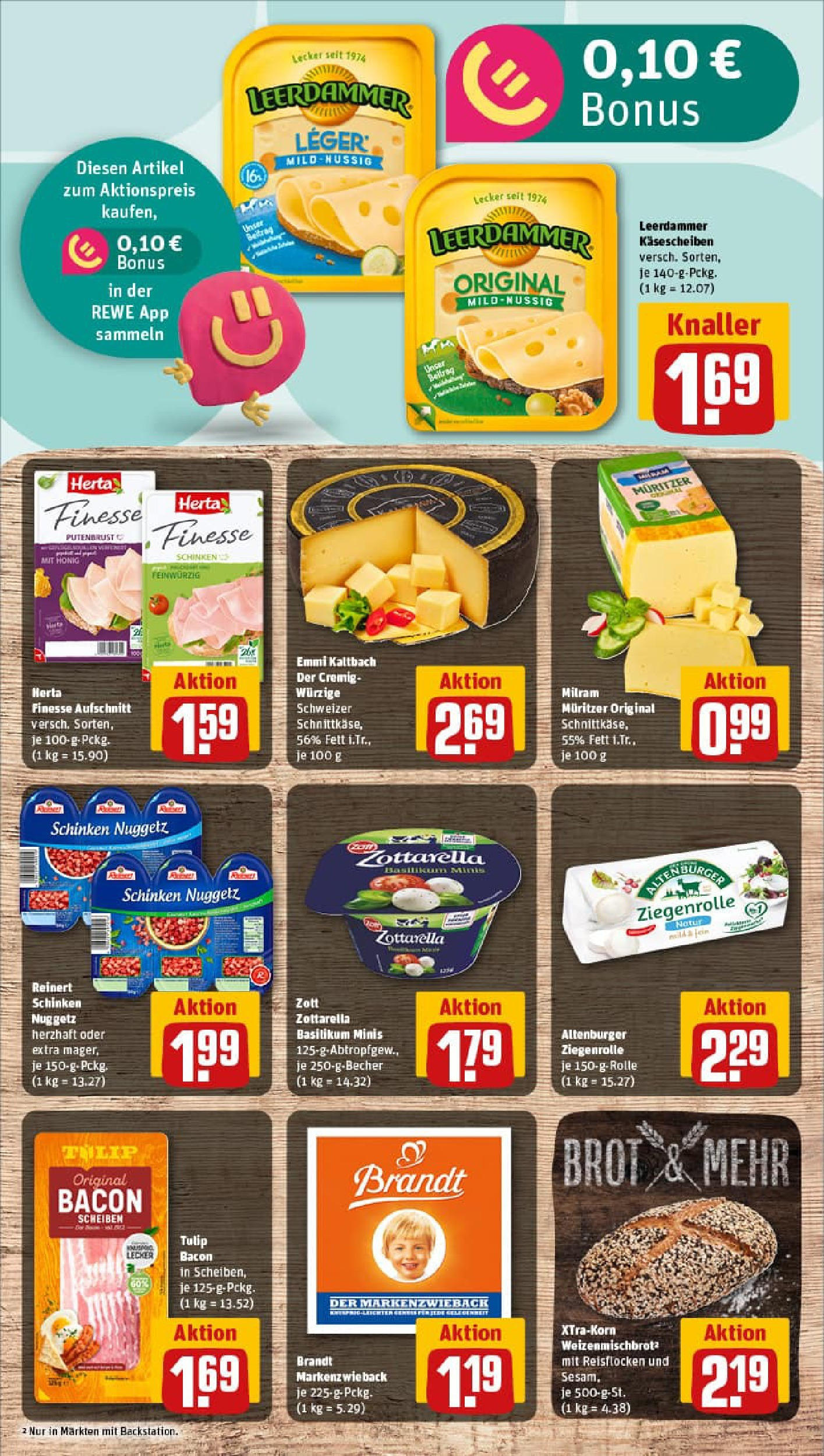 REWE Prospekt ab 21.09.2025 zum Blättern » Angebote | Seite: 17 | Produkte: Milram, Brot, Schinken, Herta finesse