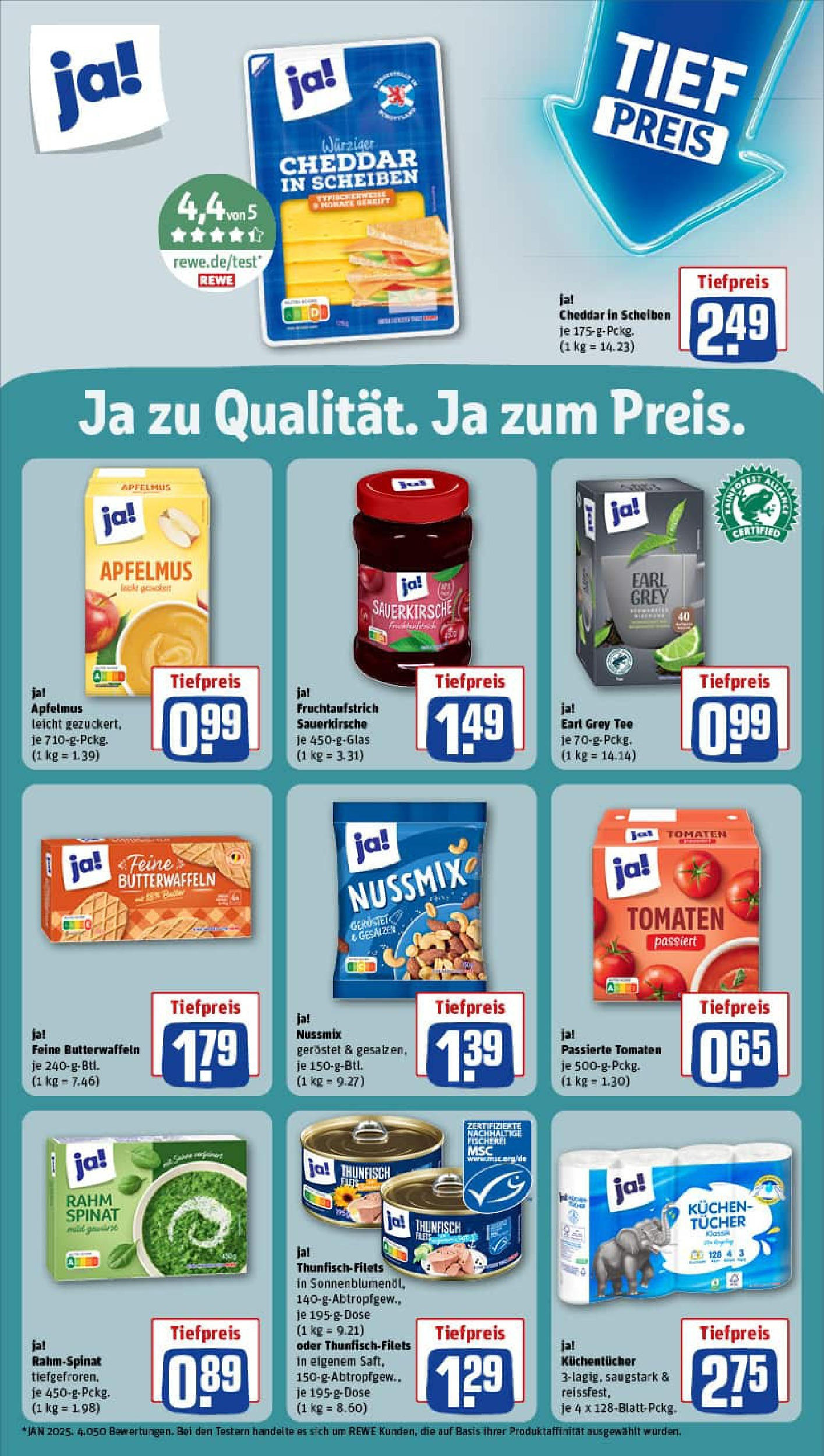 REWE Prospekt ab 21.09.2025 zum Blättern » Angebote | Seite: 23 | Produkte: Butter, Thunfisch, Apple, Tee