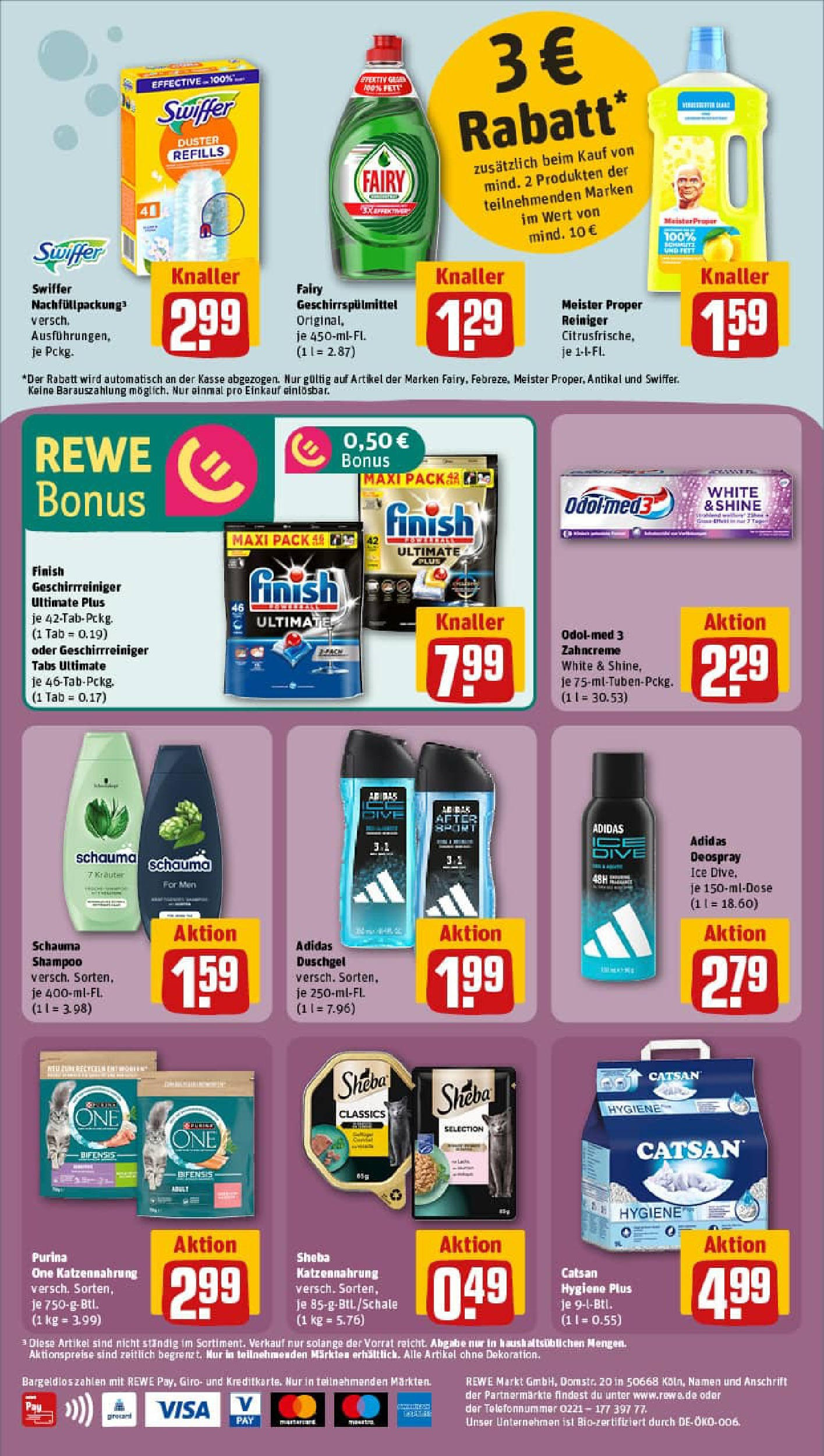 REWE Prospekt ab 21.09.2025 zum Blättern » Angebote | Seite: 24 | Produkte: Schauma shampoo, Deodorant, Shower Gel, Deospray