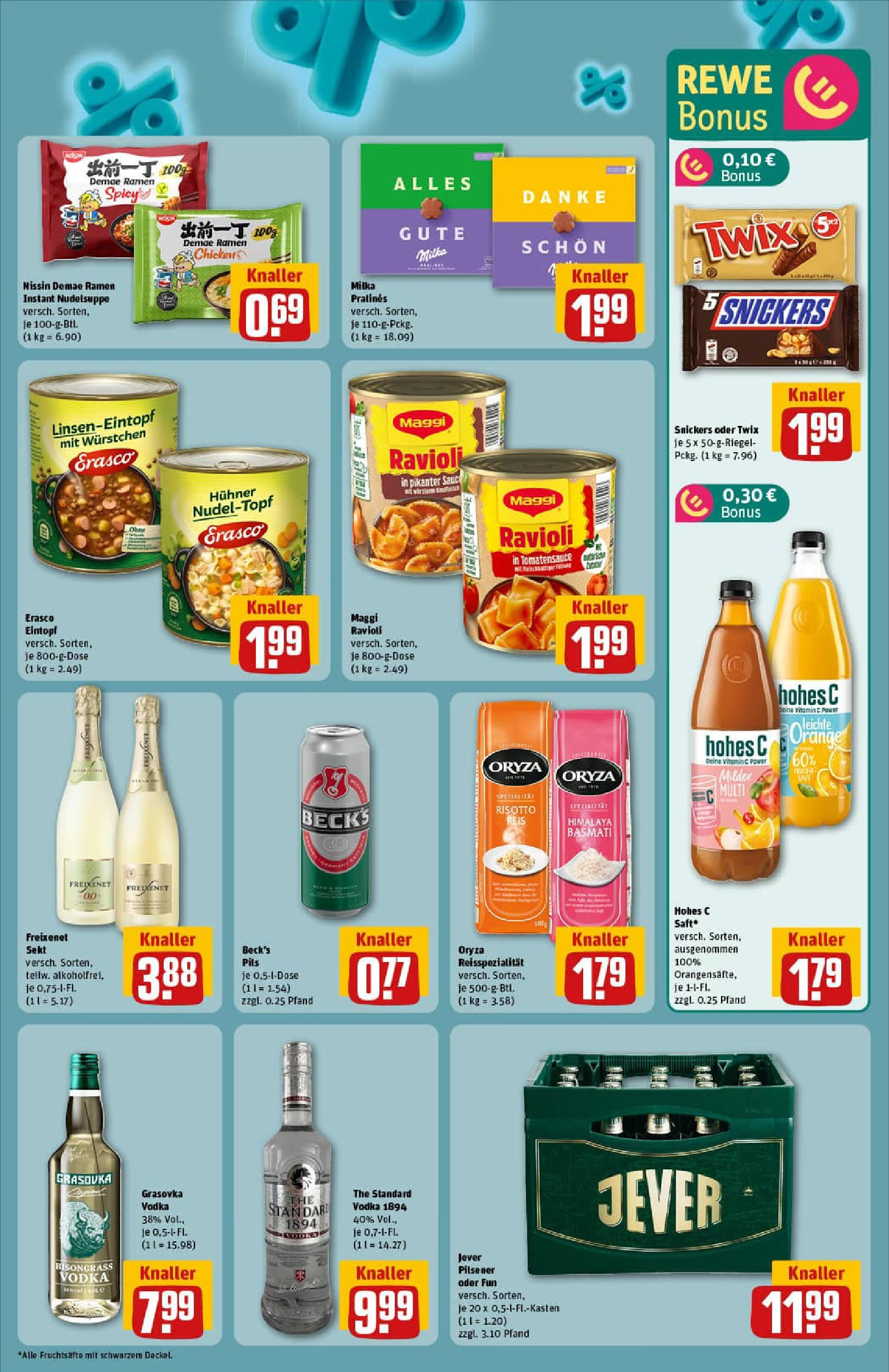 REWE Prospekt ab 21.09.2025 zum Blättern » Angebote | Seite: 7 | Produkte: Freixenet, Milka, Hohes c, Vodka REWE Prospekt ab 21.09.2025 zum Blättern » Angebote | Seite: 7 | Produkte: Freixenet, Milka, Hohes c, Vodka