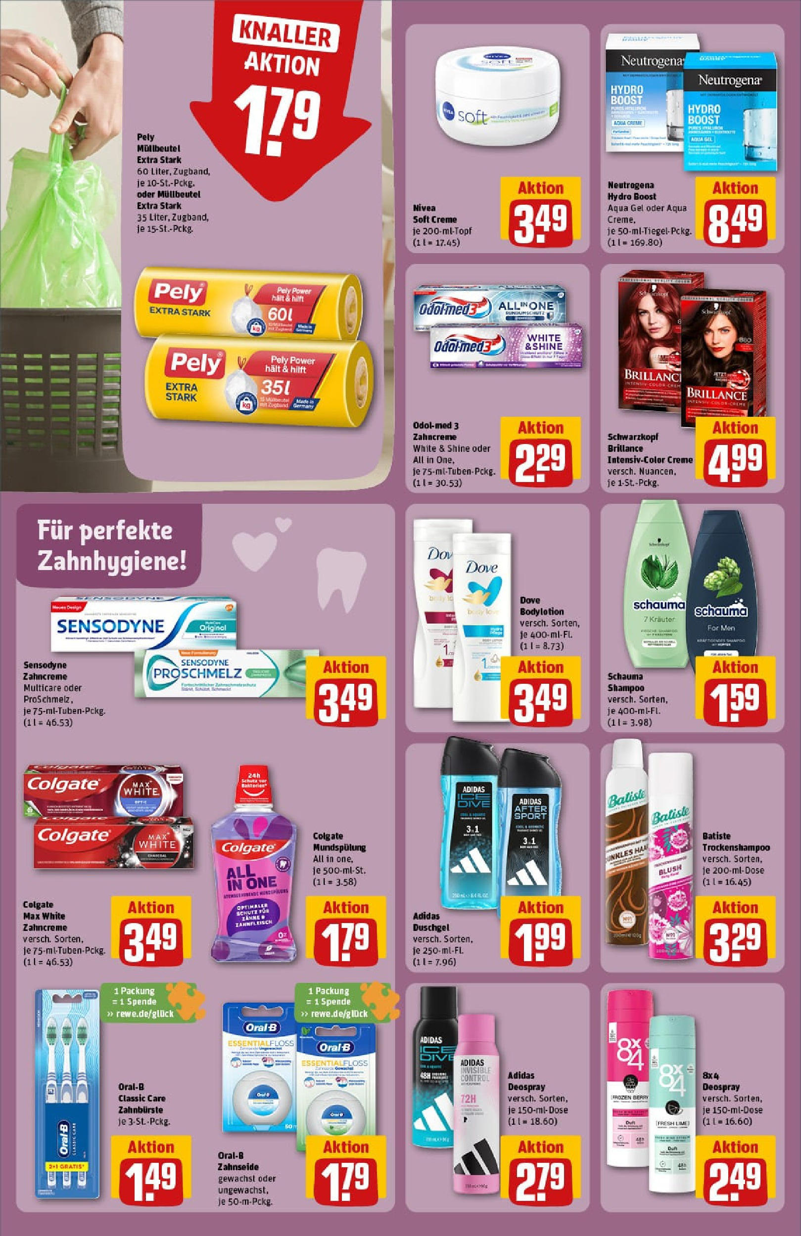 REWE Prospekt ab 21.09.2025 zum Blättern » Angebote | Seite: 34 | Produkte: Schauma shampoo, Deodorant, Body Cream, Blush REWE Prospekt ab 21.09.2025 zum Blättern » Angebote | Seite: 34 | Produkte: Schauma shampoo, Deodorant, Body Cream, Blush