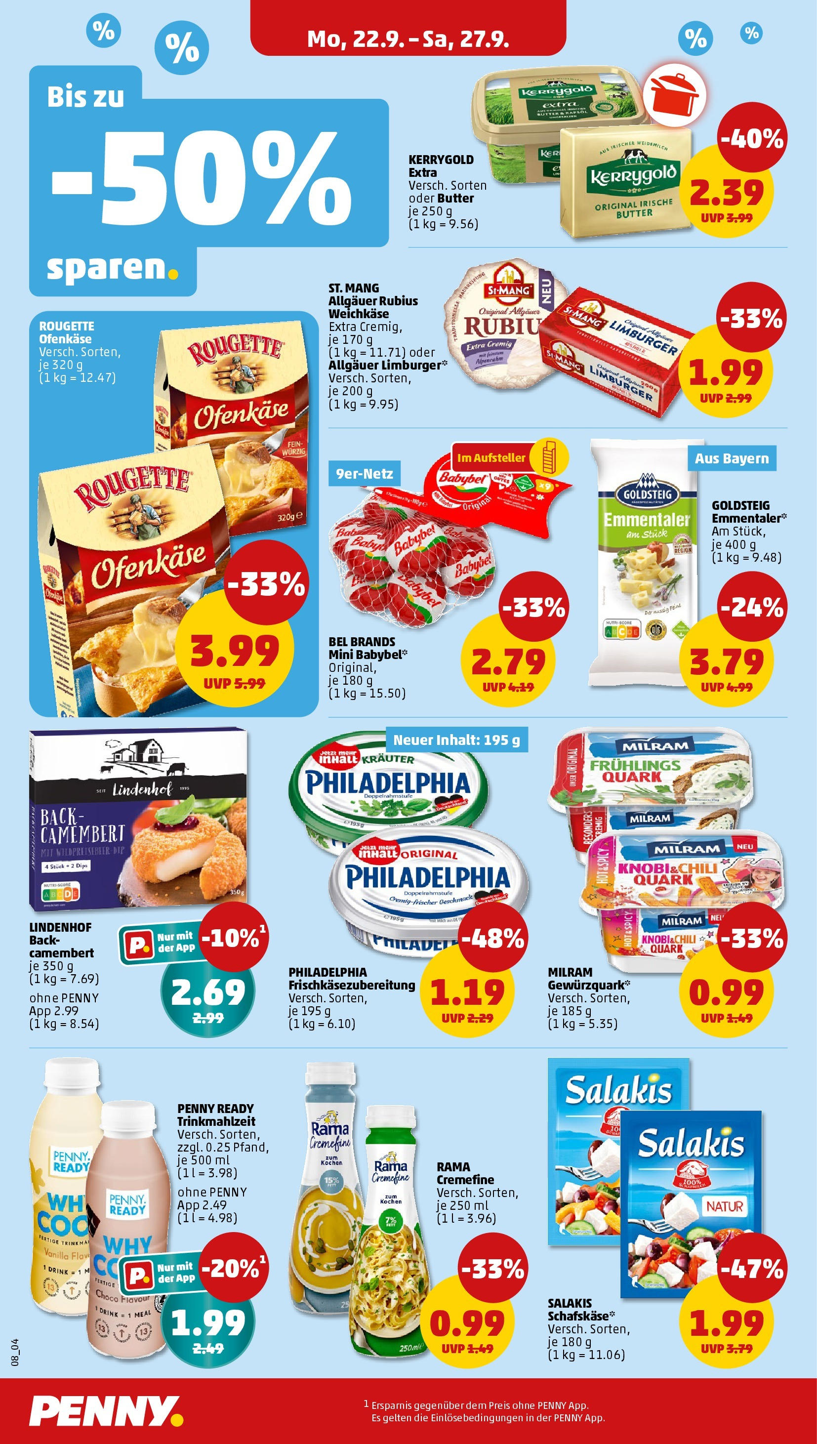Penny Prospekt ab 22.09.2025 » Angebote Online | Seite: 8 | Produkte: Rama, Quark, Salakis, Chili