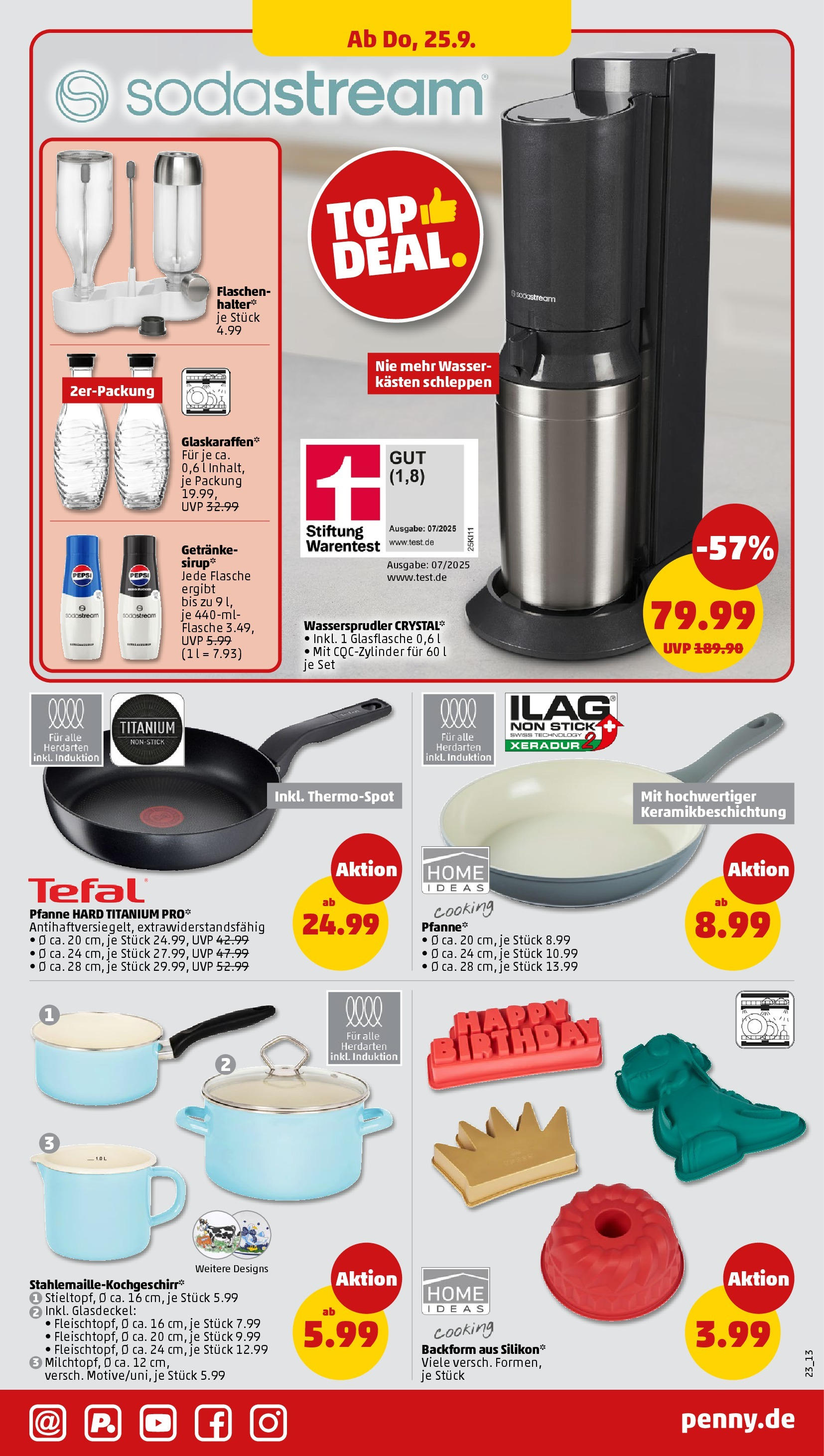 Penny Prospekt ab 22.09.2025 » Angebote Online | Seite: 23 | Produkte: Sirup, Wasser, Pepsi, Sodastream