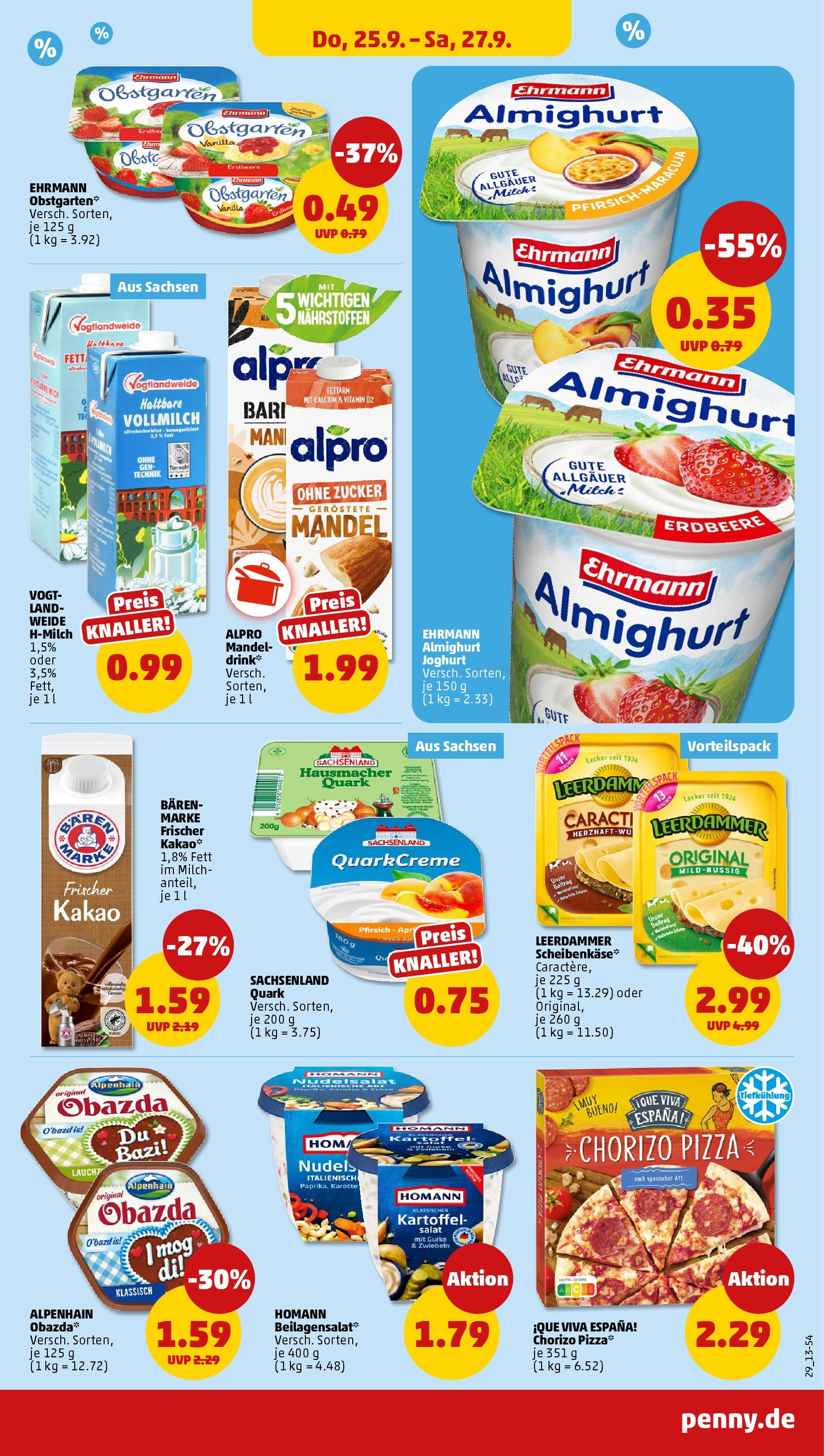 Penny Prospekt ab 22.09.2025 » Angebote Online | Seite: 29 | Produkte: Joghurt, Zwiebeln, Pfirsich, Pizza