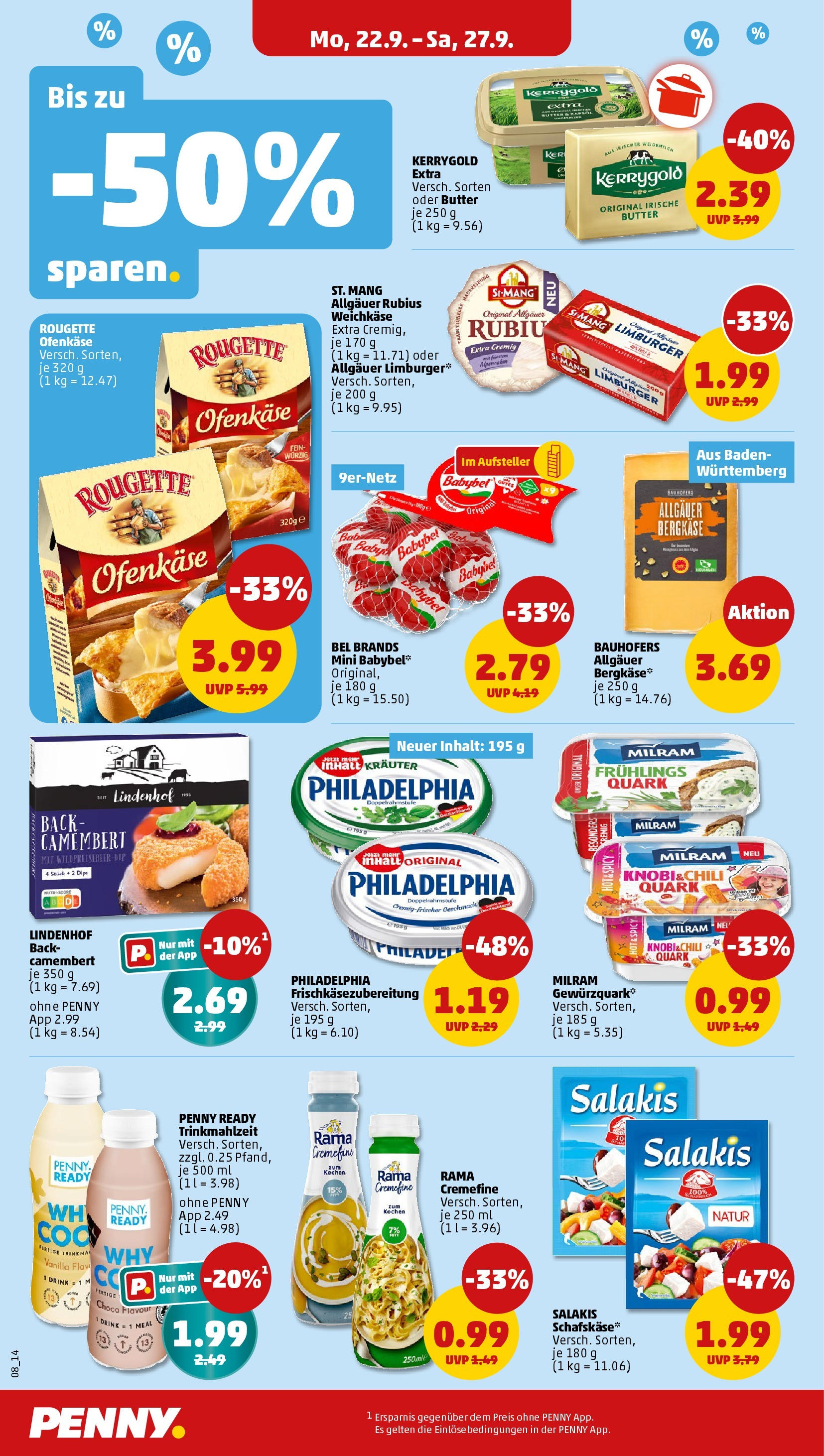 Penny Prospekt ab 22.09.2025 » Angebote Online | Seite: 8 | Produkte: Rama, Quark, Butter, Milram