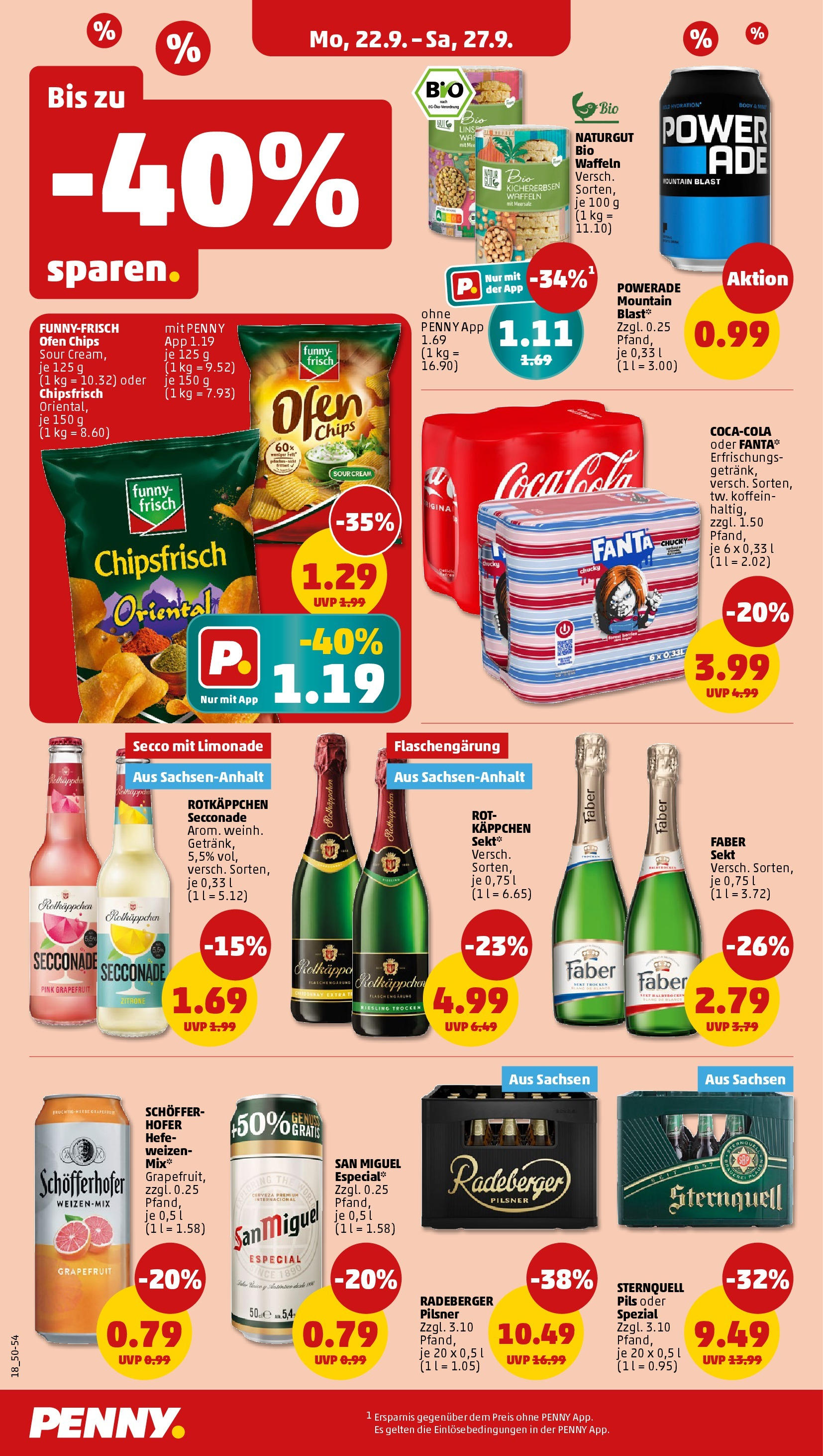 Penny Prospekt ab 22.09.2025 » Angebote Online | Seite: 18 | Produkte: Fanta, Limonade, Grapefruit, Powerade