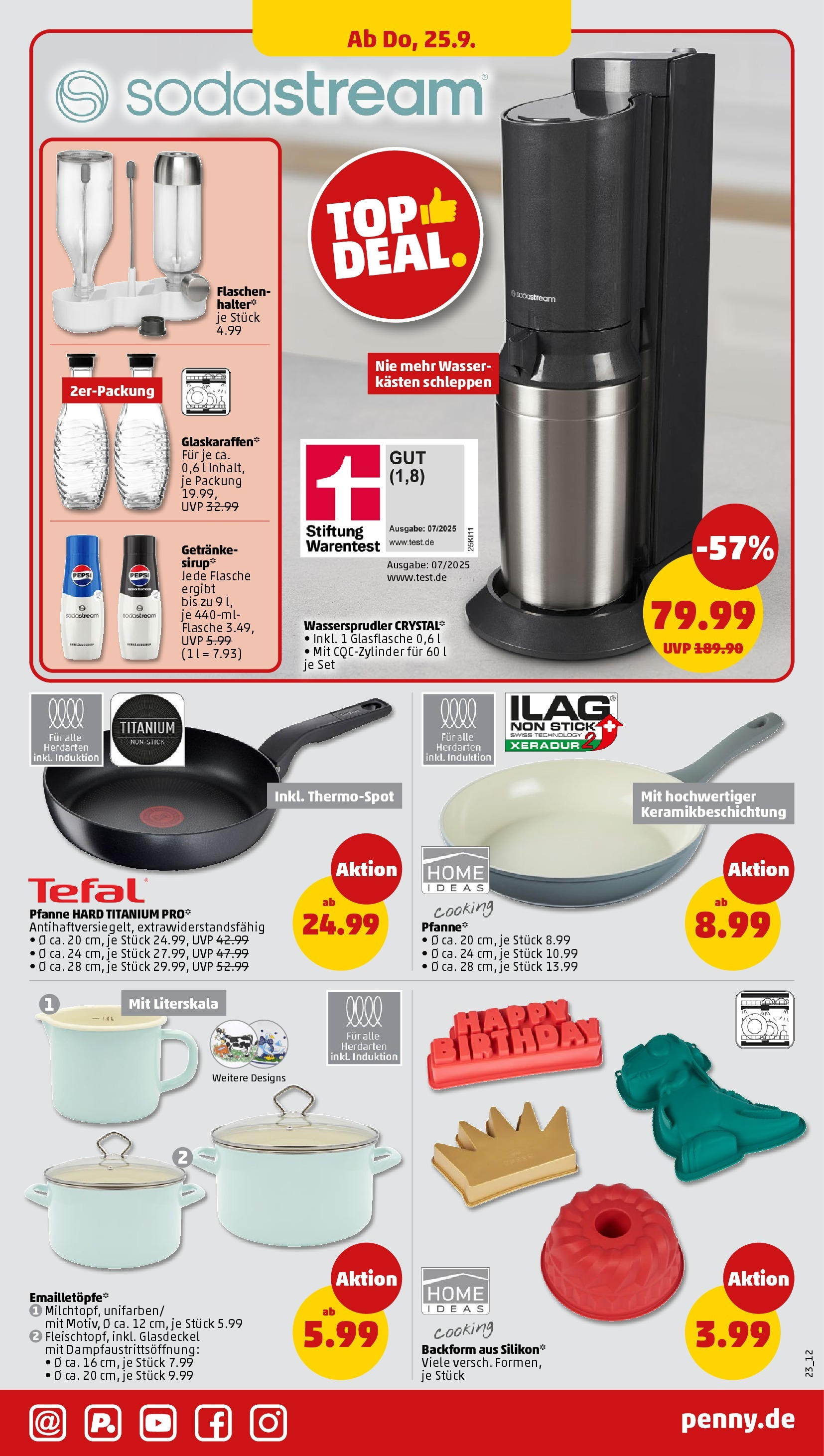 Penny Prospekt ab 22.09.2025 » Angebote Online | Seite: 23 | Produkte: Sirup, Wasser, Pepsi, Sodastream