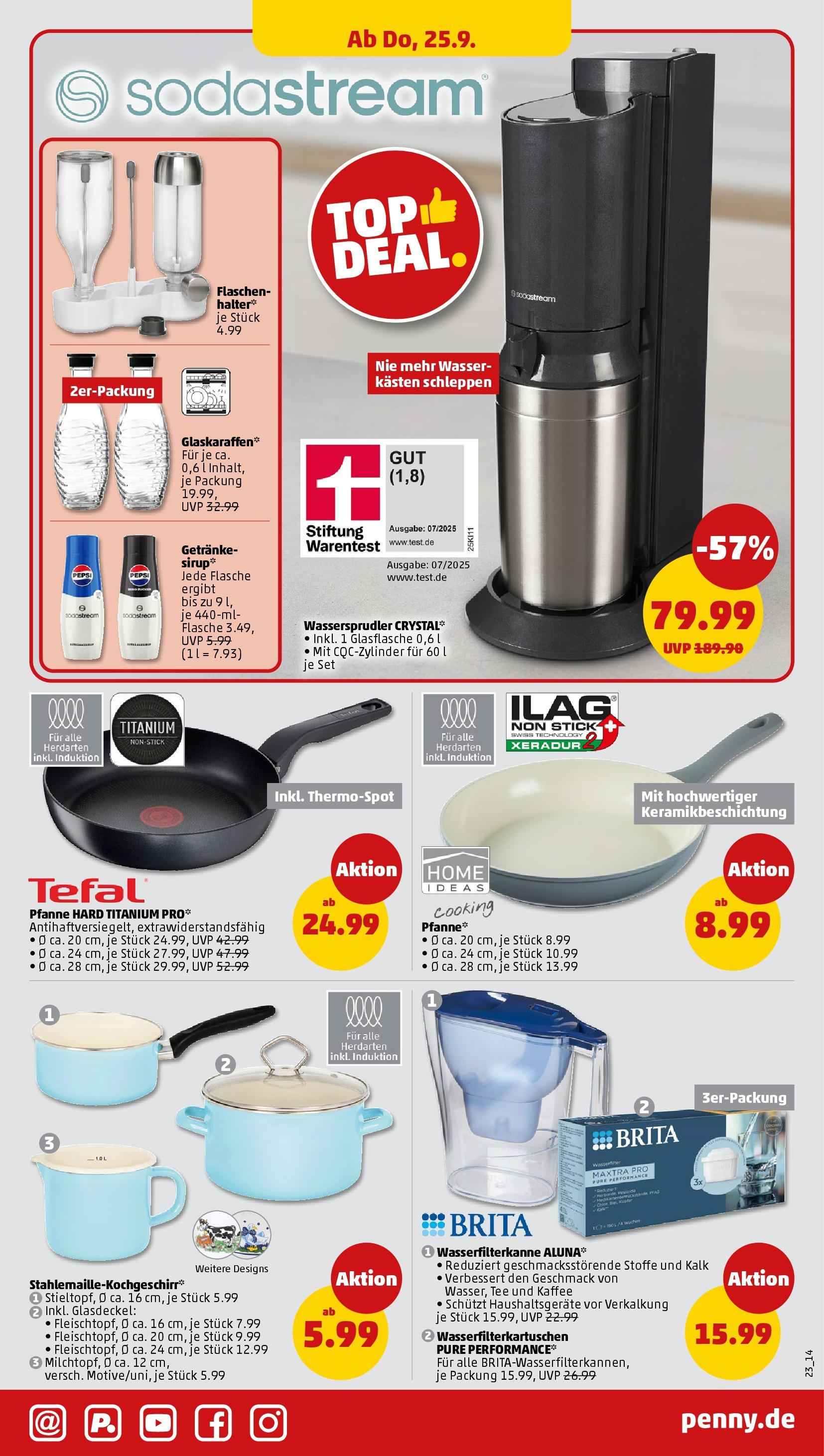 Penny Prospekt ab 22.09.2025 » Angebote Online | Seite: 23 | Produkte: Kaffee, Wasser, Pepsi, Sodastream