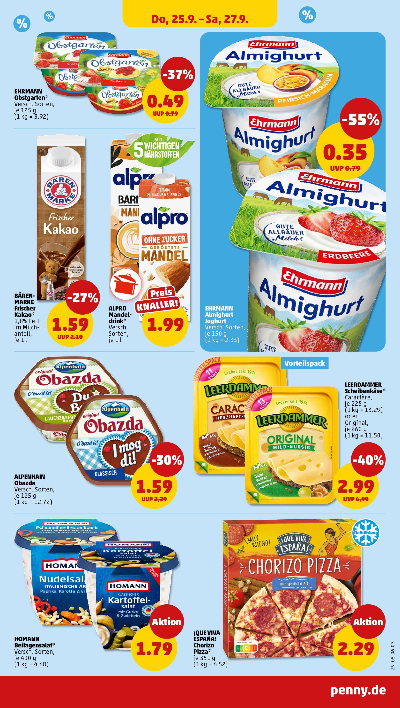 Penny Prospekt ab 22.09.2025 » Angebote Online | Seite: 29 | Produkte: Joghurt, Zwiebeln, Alpro, Karotte