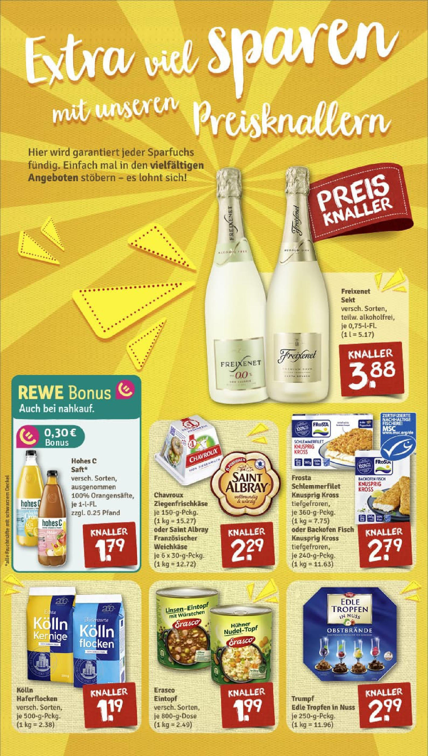 REWE Prospekt ab 21.09.2025 zum Blättern » Angebote | Seite: 6 | Produkte: Kolln haferflocken, Sekt, Backofen, Erasco