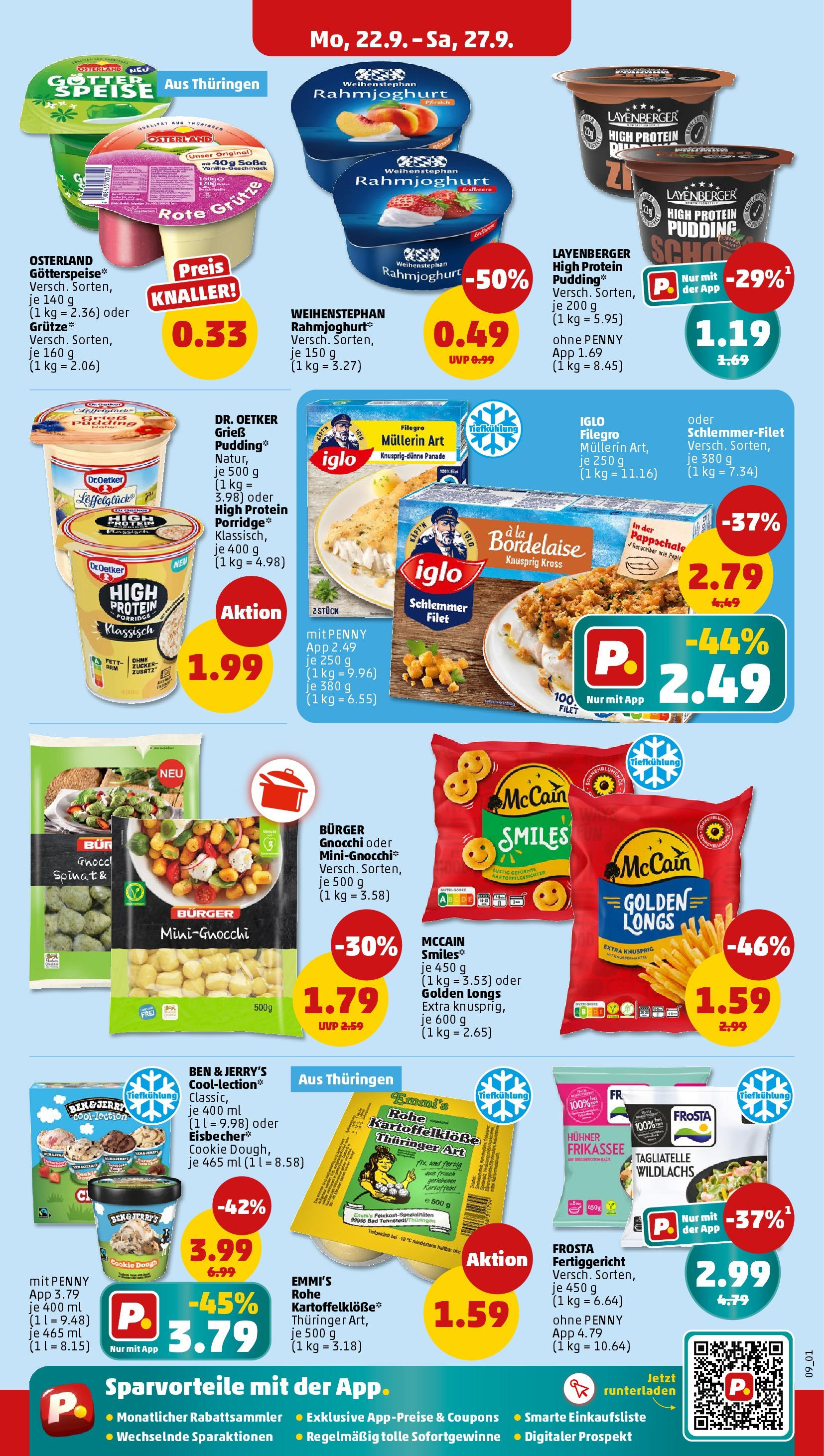 Penny Prospekt ab 22.09.2025 » Angebote Online | Seite: 9 | Produkte: High protein pudding, Iglo, Pudding, Zucker