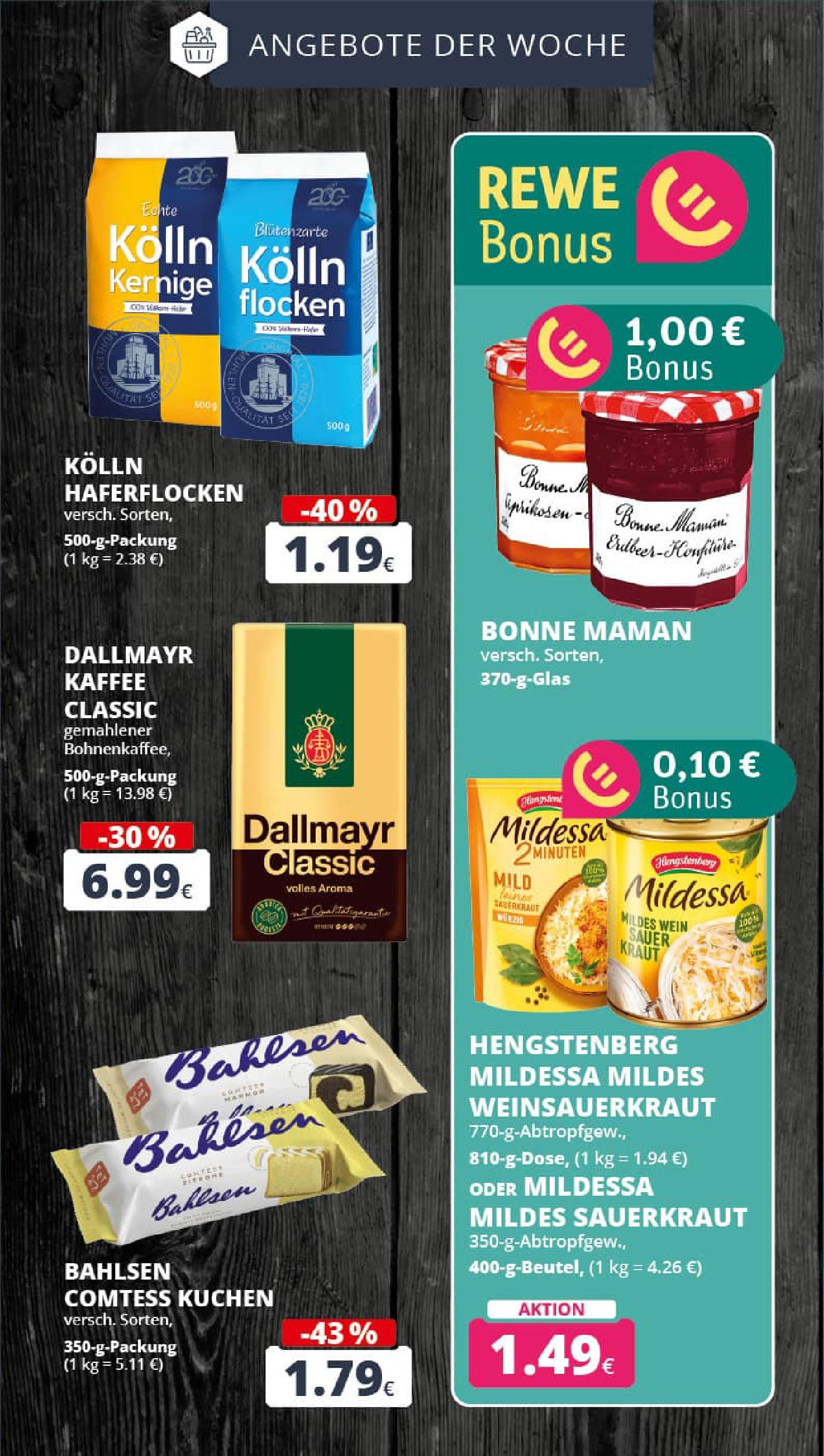 REWE Prospekt ab 21.09.2025 zum Blättern » Angebote | Seite: 6 | Produkte: Kolln, Kuchen, Bonne maman, Flocken