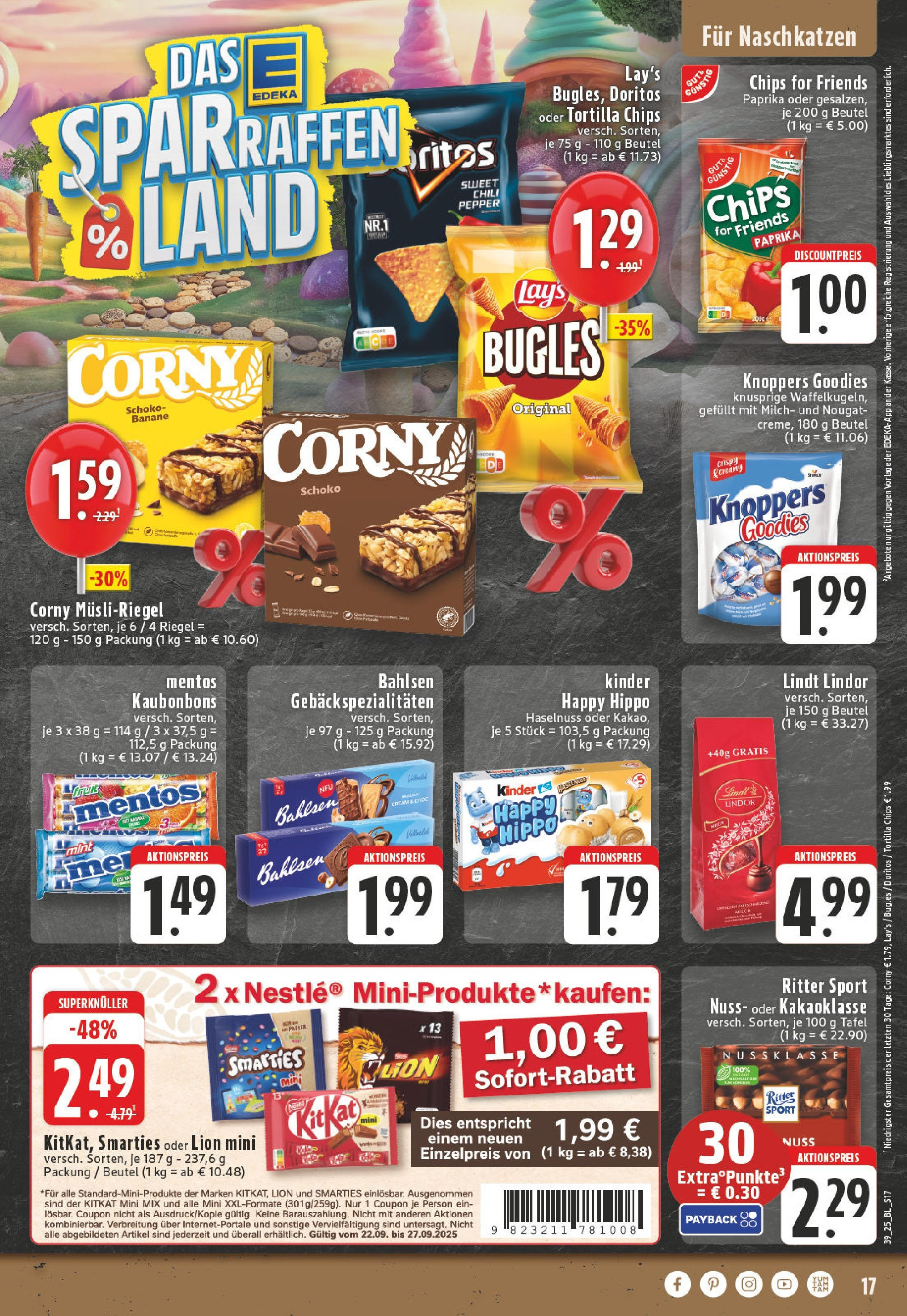 Edeka prospekt Bad Neuenahr - Ahrweiler	 (ab 21.09.2025) » Angebote Online | Seite: 17 | Produkte: Milch, Paprika, Knoppers, Lindt