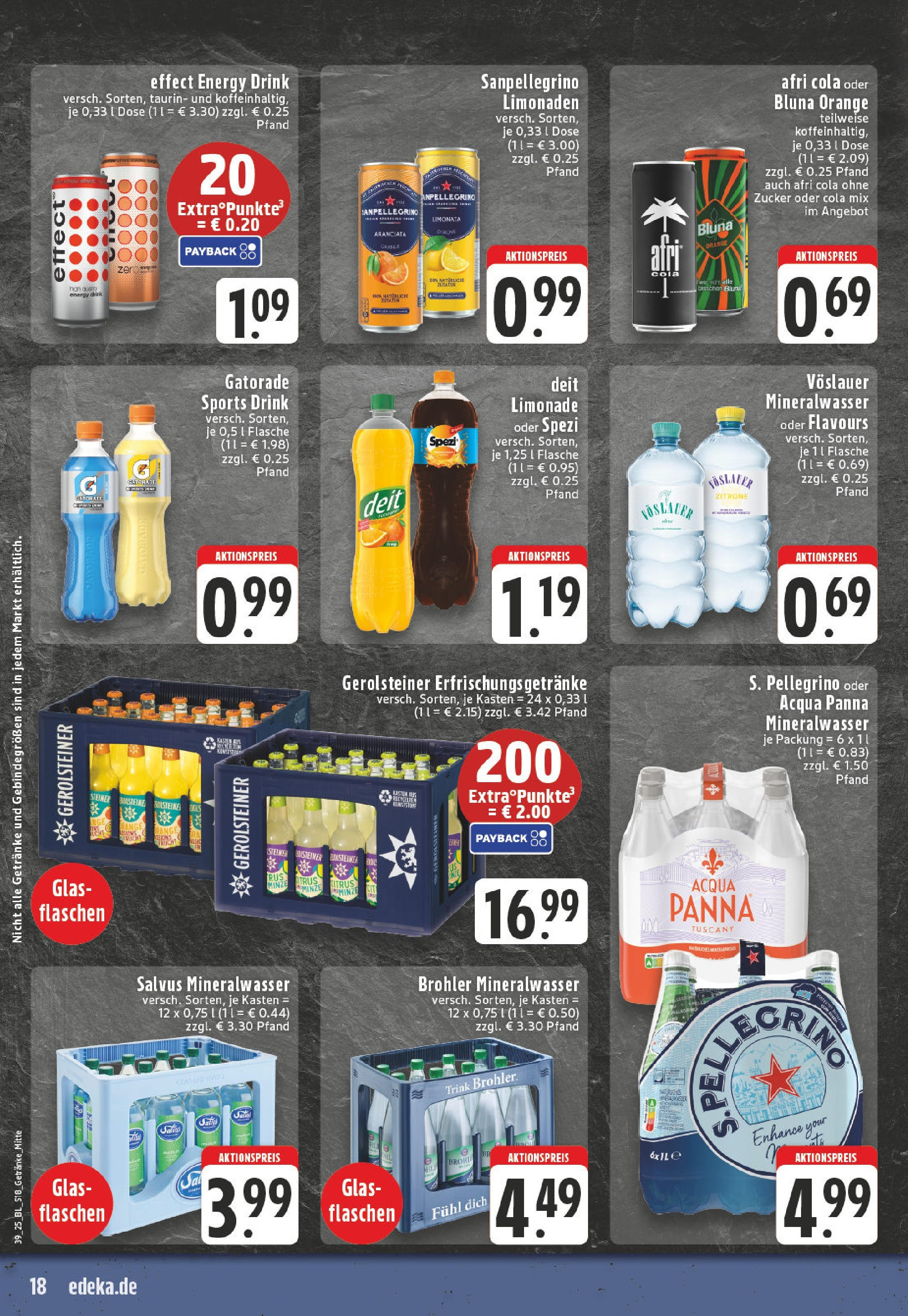 Edeka prospekt Düssseldorf	 (ab 21.09.2025) » Angebote Online | Seite: 18 | Produkte: Cola, Energy, Zucker, Zitrone