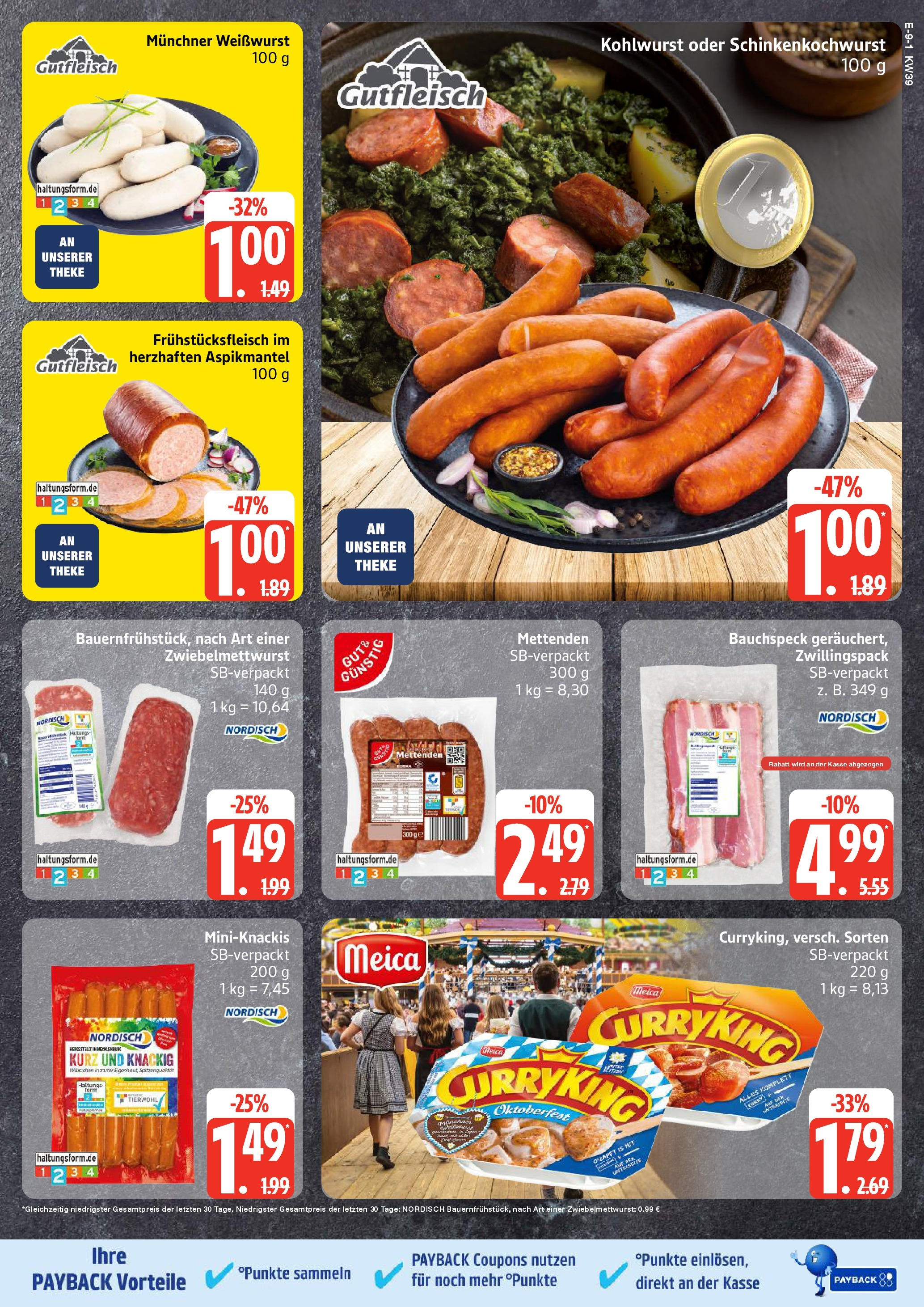 Edeka prospekt Neu Wulmstorf	 (ab 21.09.2025) » Angebote Online | Seite: 9 | Produkte: Theke, Weißwurst, Meica