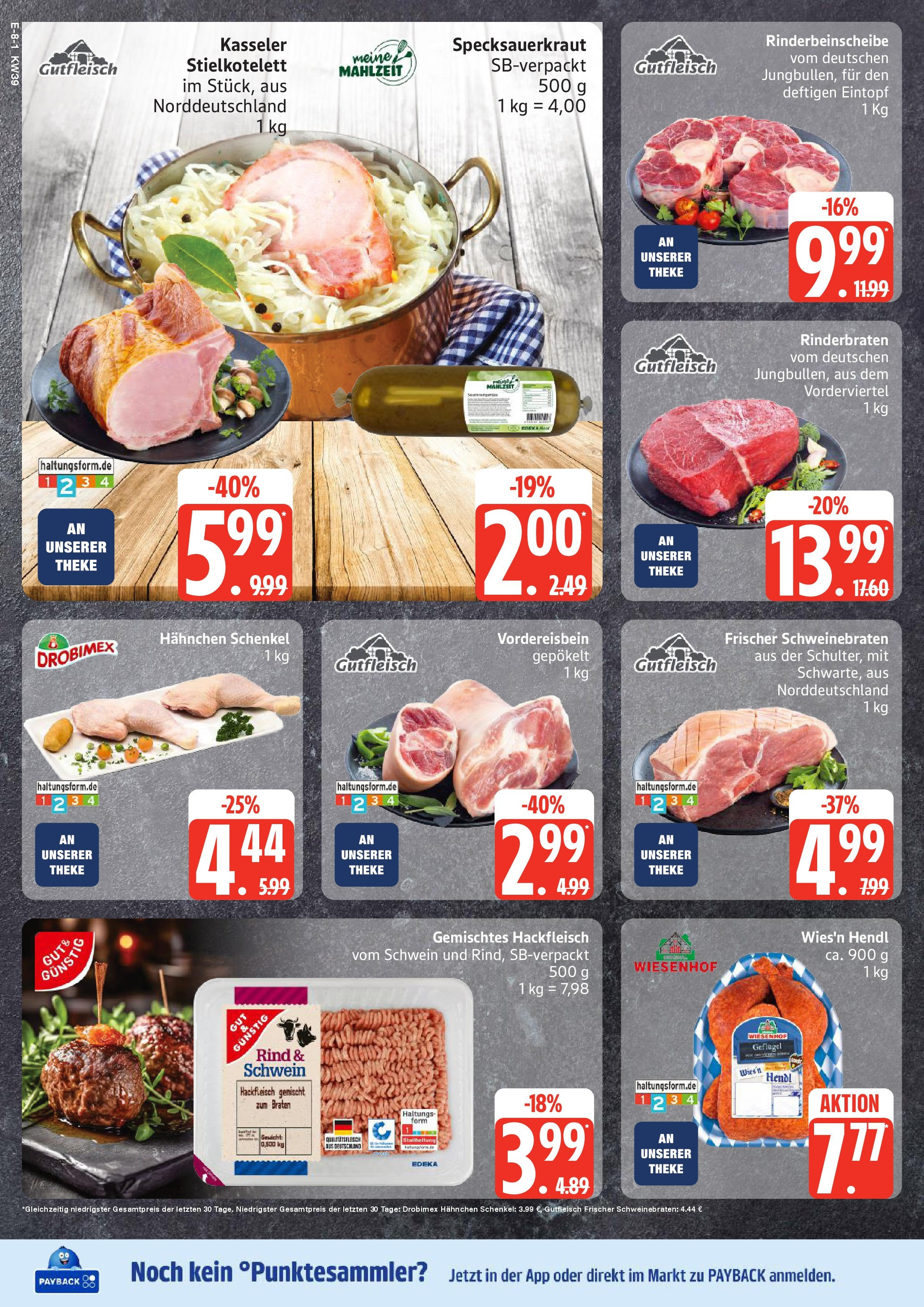 Edeka prospekt Neu Wulmstorf	 (ab 21.09.2025) » Angebote Online | Seite: 8 | Produkte: Rinderbraten, Gewicht, Hahnchen, Theke