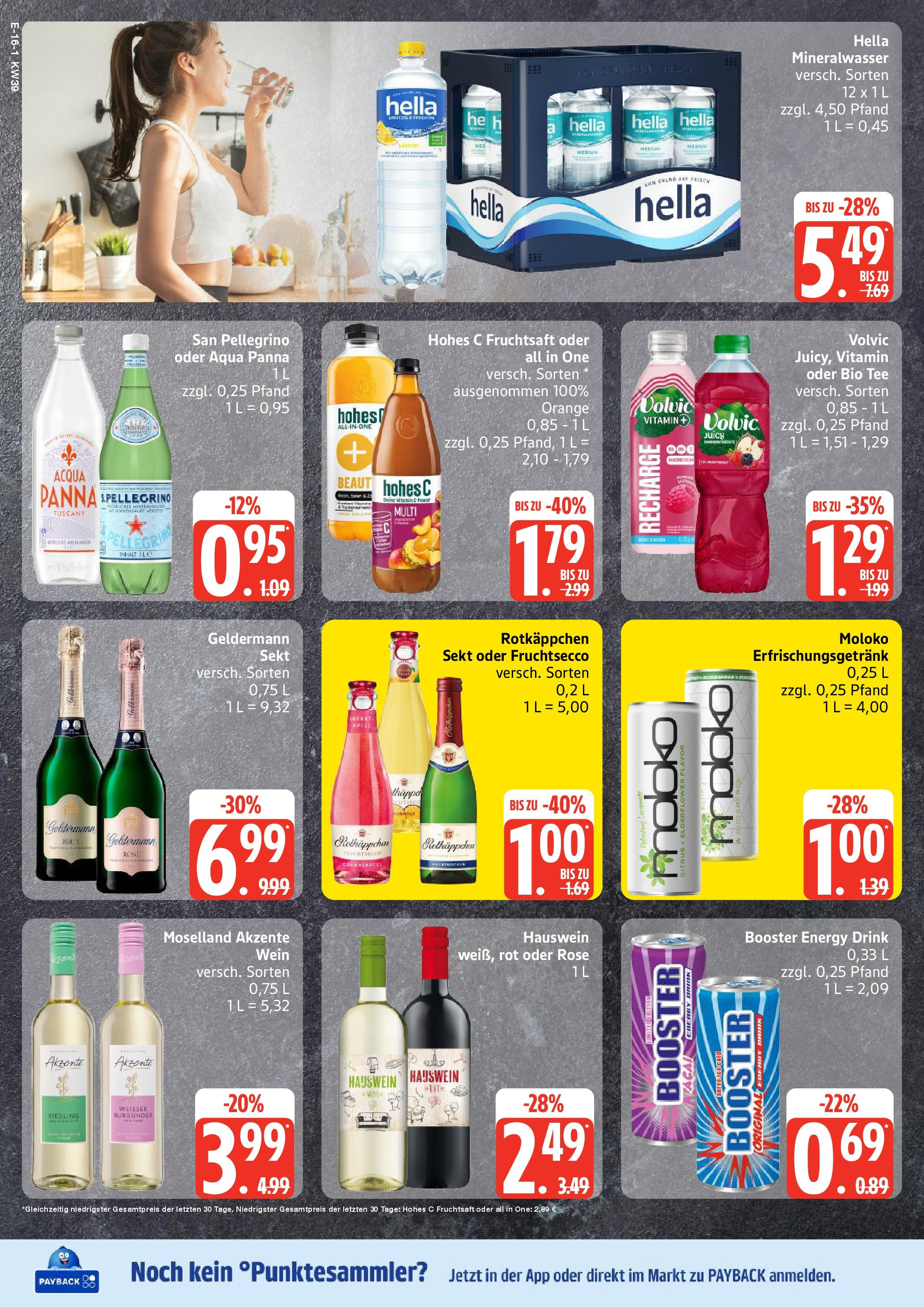 Edeka prospekt Neu Wulmstorf	 (ab 21.09.2025) » Angebote Online | Seite: 16 | Produkte: Fruchtsecco, Hella, Tee, Fruchtsaft