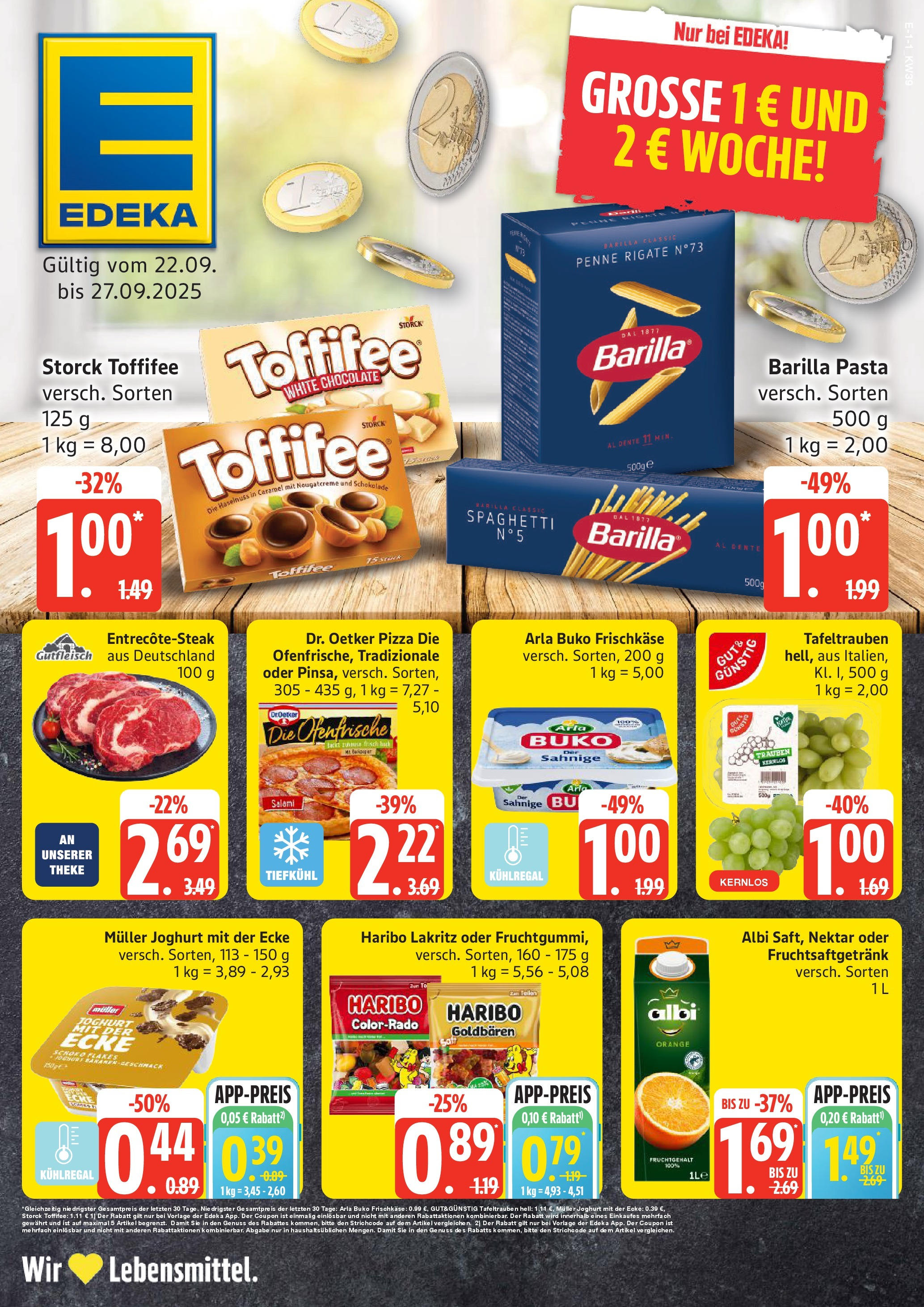 Edeka prospekt Neu Wulmstorf	 (ab 21.09.2025) » Angebote Online | Seite: 1 | Produkte: Haribo, Barilla, Ofenfrische, Toffifee