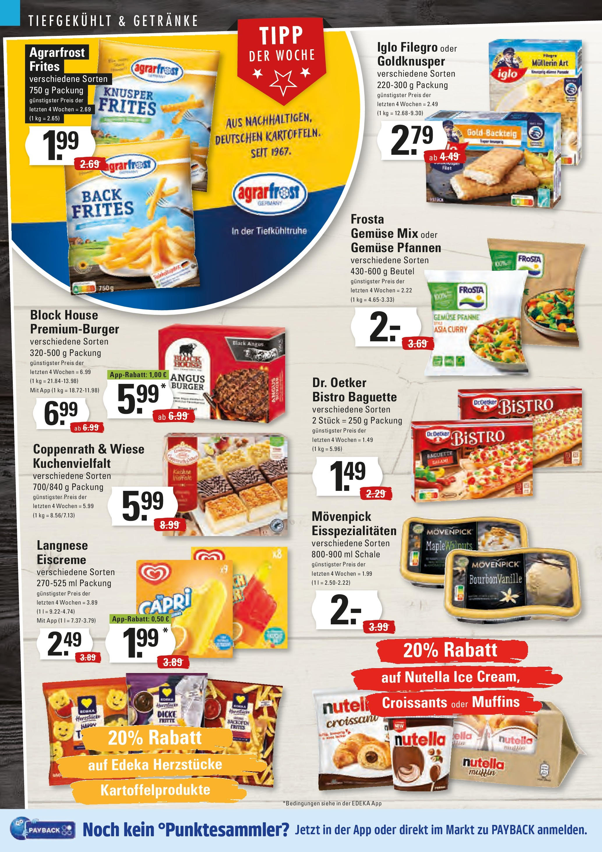 Edeka prospekt Stade	 (ab 21.09.2025) » Angebote Online | Seite: 8 | Produkte: Burger, Baguette, Nutella, Eis
