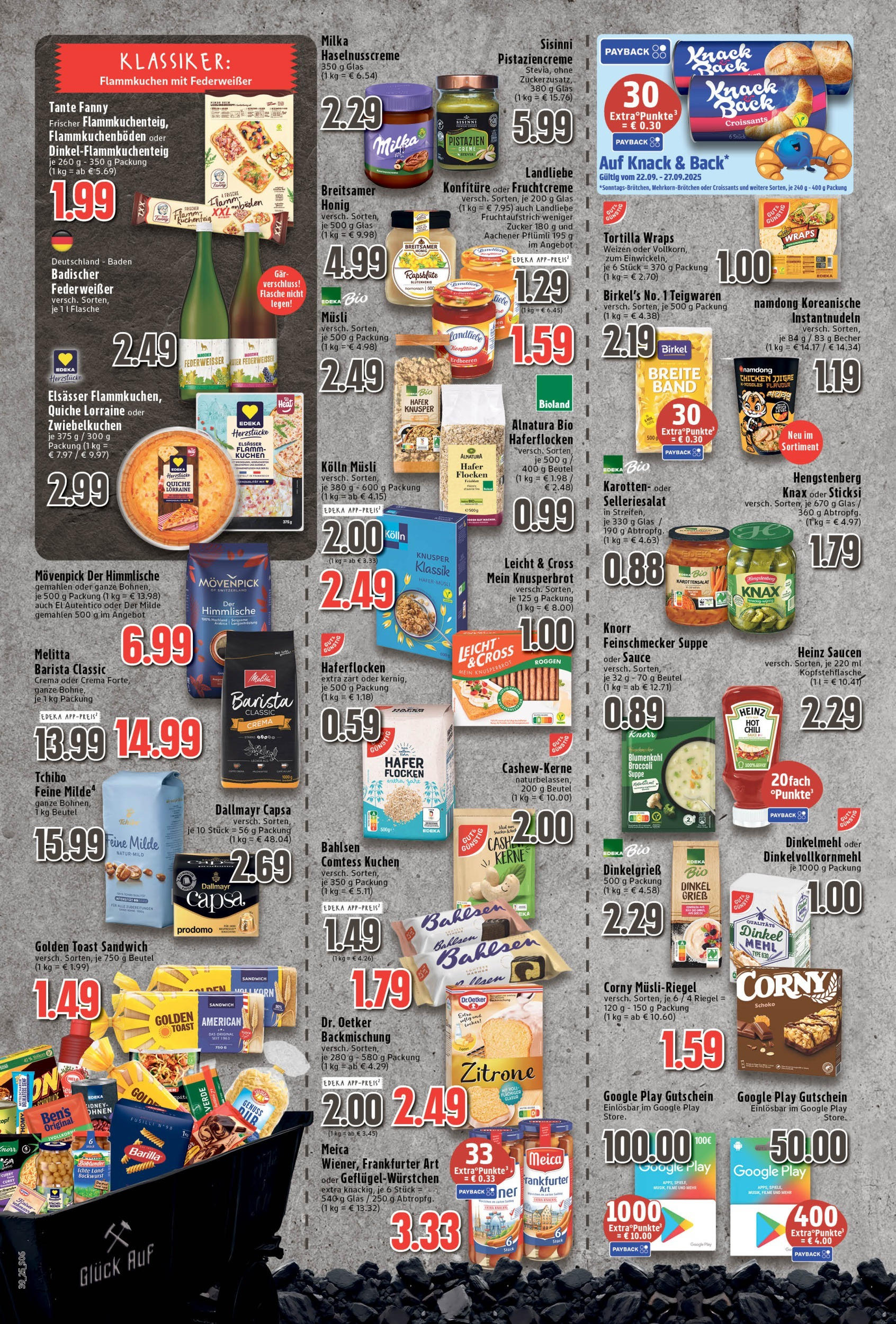 Edeka prospekt Neukirchen-Vluyn	 (ab 21.09.2025) » Angebote Online | Seite: 6 | Produkte: Zucker, Wurst, Kuchen, Flocken